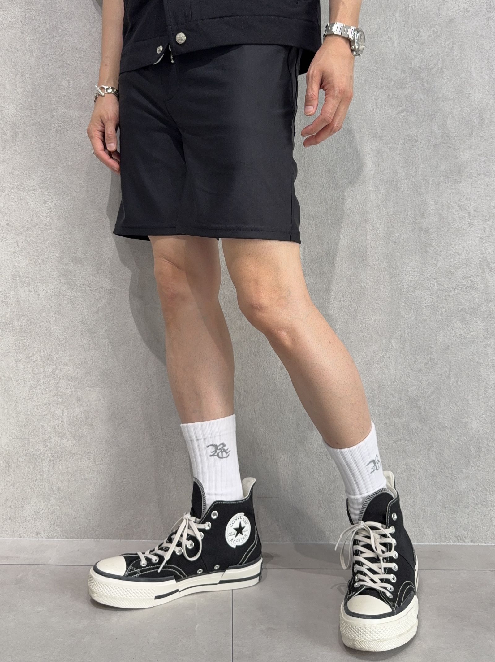 RUSH DENIM SHORTS / RC40-HP-003 / ラッシュガードデニムショーツ / ブラック