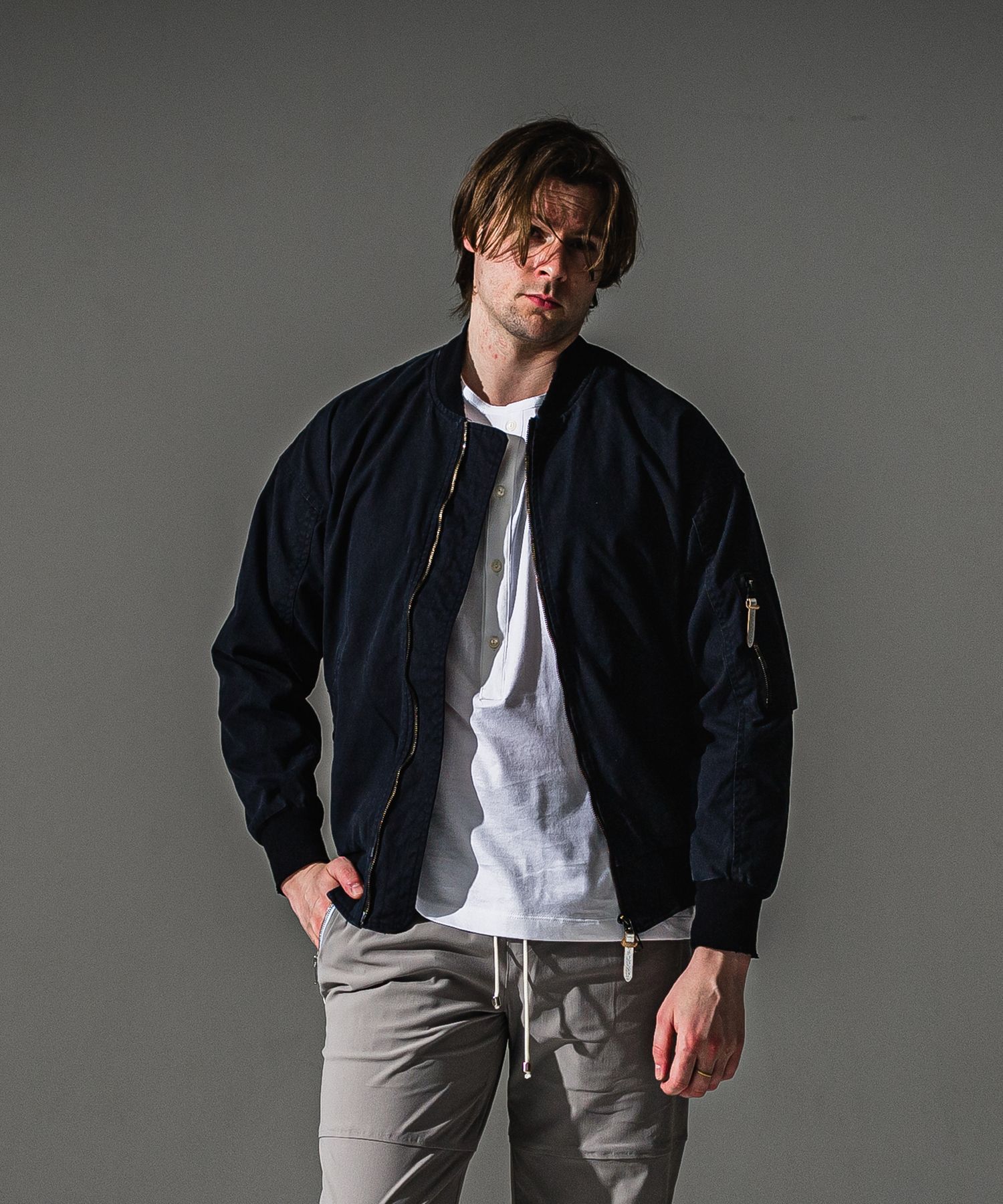 DAVID JACKET / RC41-JK-003 / ミリタリーライトMA-1 / ヴィンテージブラック (8月下旬入荷予定)