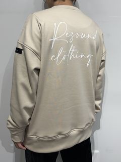ID VELOURS FLEECE DROP TRAINER / RC34-C-004 / 裏起毛バックロゴトレーナー / ベージュ