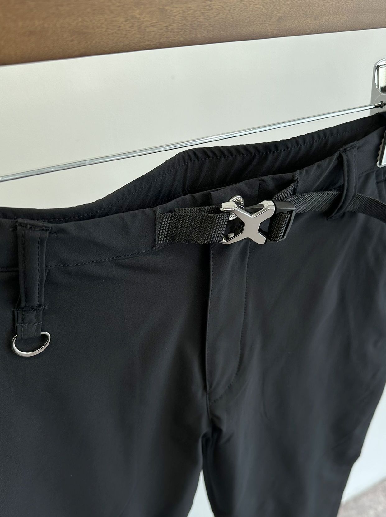 PAT TIGHT EASY PANTS / RC31-ST-037 / ベルト付きイージーパンツ / ナイロンブラック