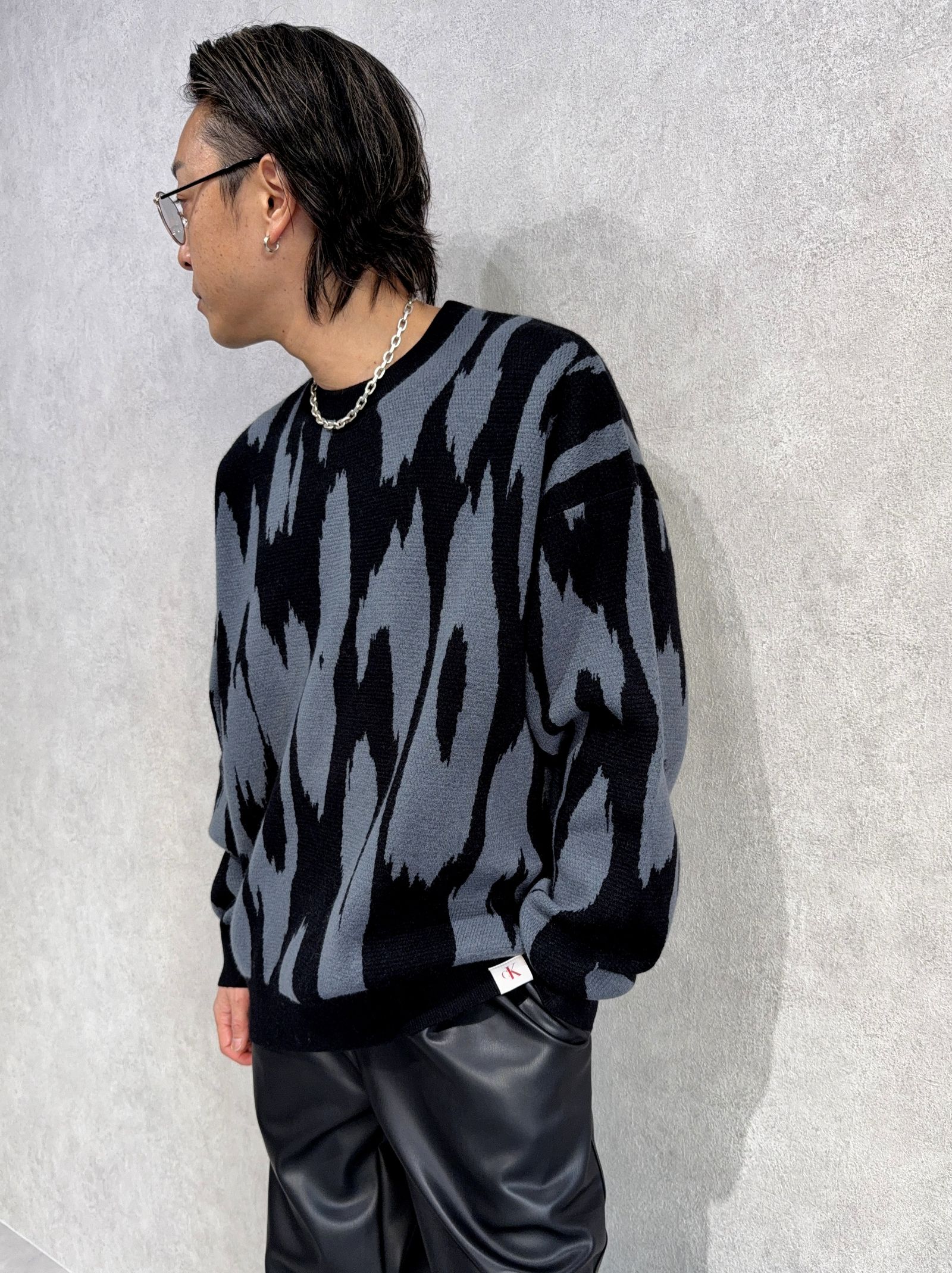 カルバンクライン新作×RESOUND別注レザーワイドいパンツ