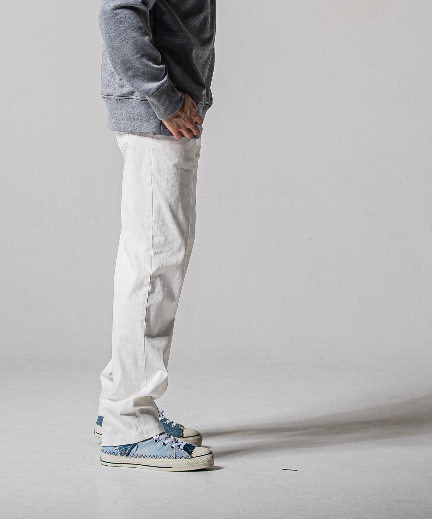 DENIM JERSEY WIDE PT / RC39-ST-016WTD / ライトオンスデニムジャージ ワイドパンツ / ホワイト (1月下旬入荷予定)