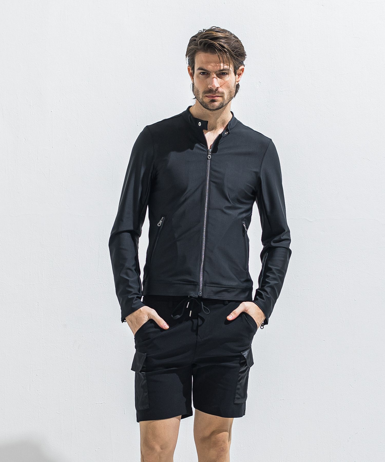 RUSH SB RIDERS / RC40-JK-001 / ラッシュガードシングルライダース / ブラック (5月下旬入荷予定)