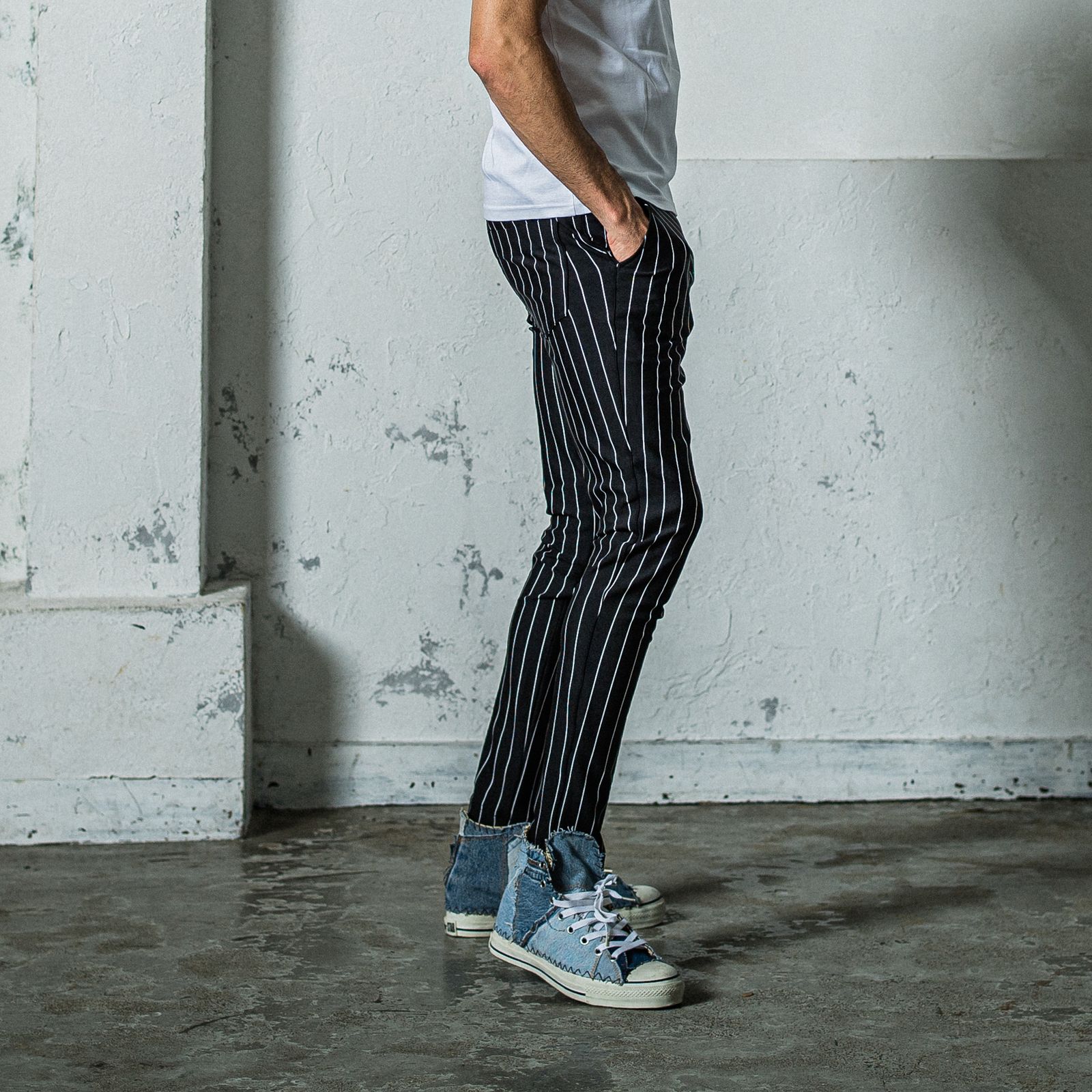 CHRIS EASY PANTS / RC35-ST-016 / イージーパンツ / ブラックストライプ