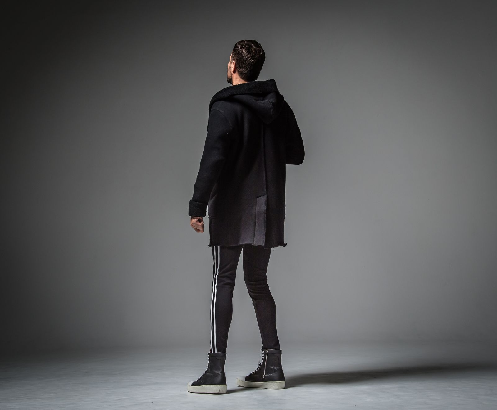 BOA HOODIE COAT / RC30-C-007 / ボアフーディーコート / ブラック