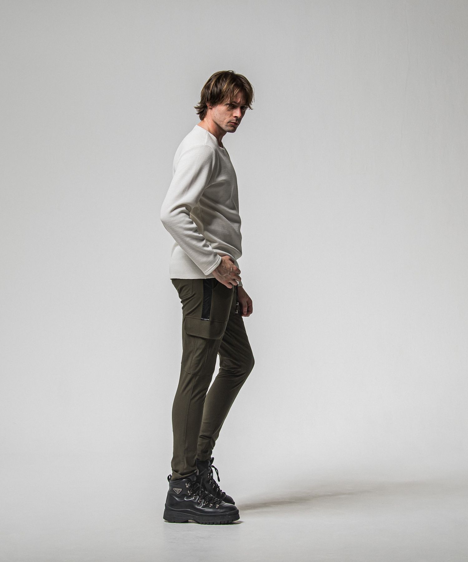 VELOURS FLEECE NEO THERMAL / RC38-C-001 / 裏起毛サーマルロングTシャツ / ホワイト (10月中旬入荷予定)