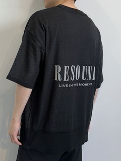 BACK ROGO HALF KNT / RC28-K-002 / バックロゴルーズ半袖サマーニット / ブラック※