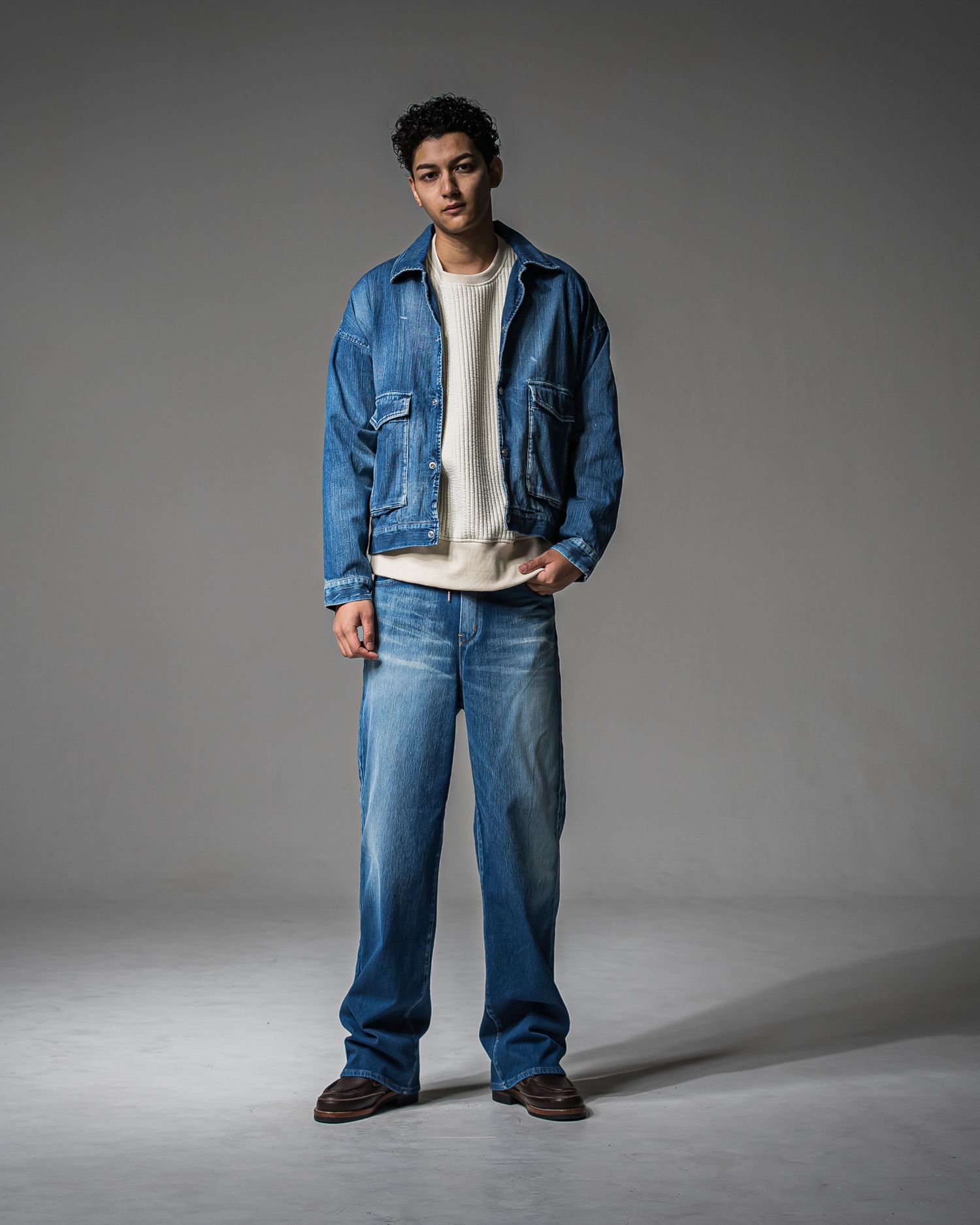 KING DENIM JERSEY / RC37-ST-005 / デニムジャージ バギーワイドパンツ / ライトインディゴ