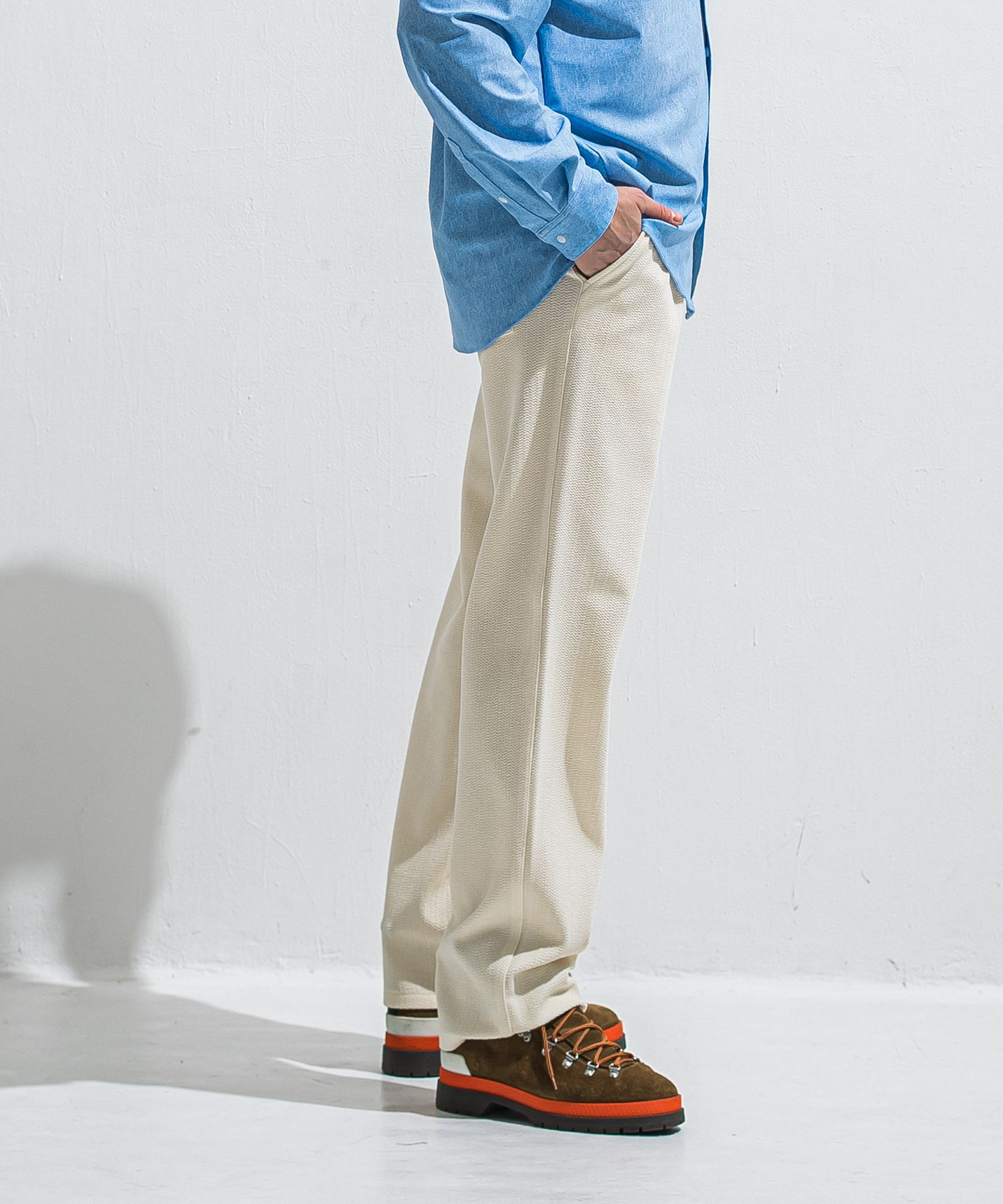 SEMI WIDE TUCK PANTS / RC40-ST-016WT / セミワイドタックパンツ / ブリスターオフホワイト (4月中旬入荷予定)