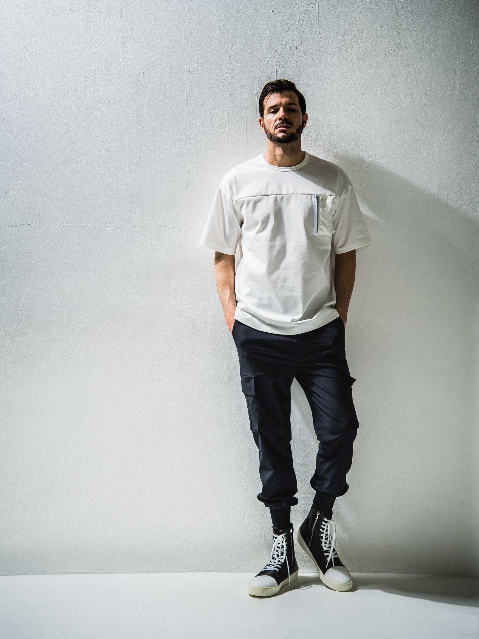 NYLON POCKET LOOSE TEE / RC24-T-006 / ビッグTシャツ※