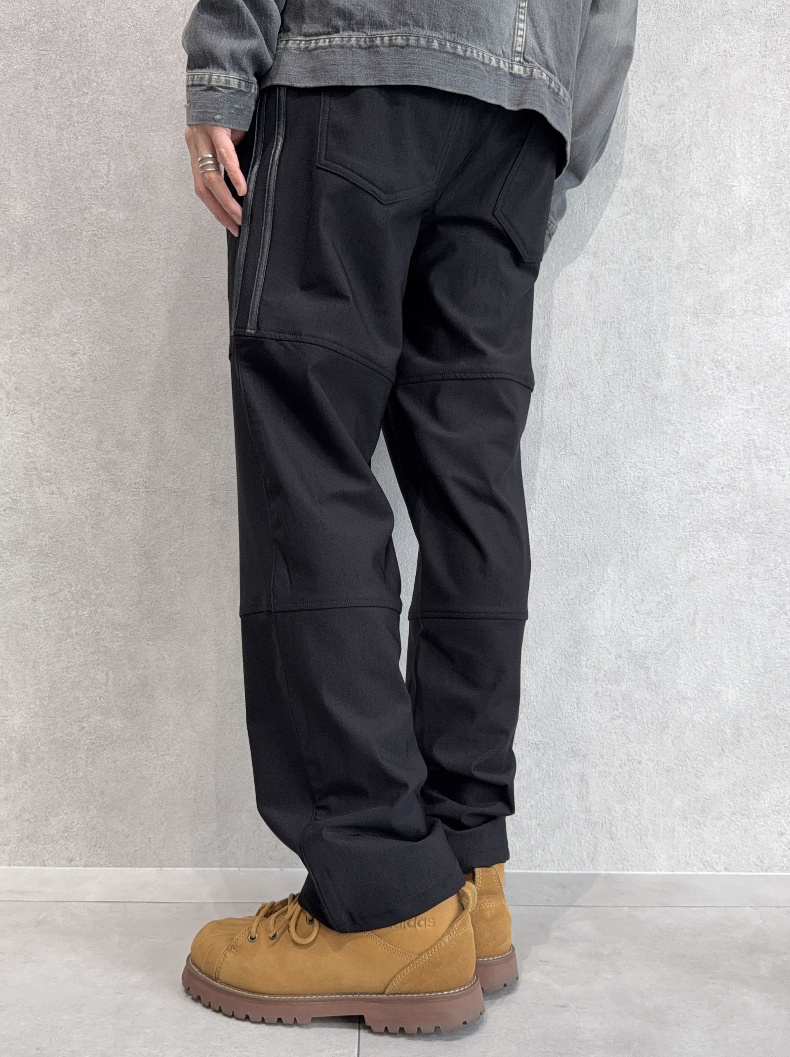JOHNSON LINE HEAT WIDE TUCK PANTS / RC38-ST-009HWT / 裏起毛ジョンソンラインワイドタックパンツ / ブラック×ブラック