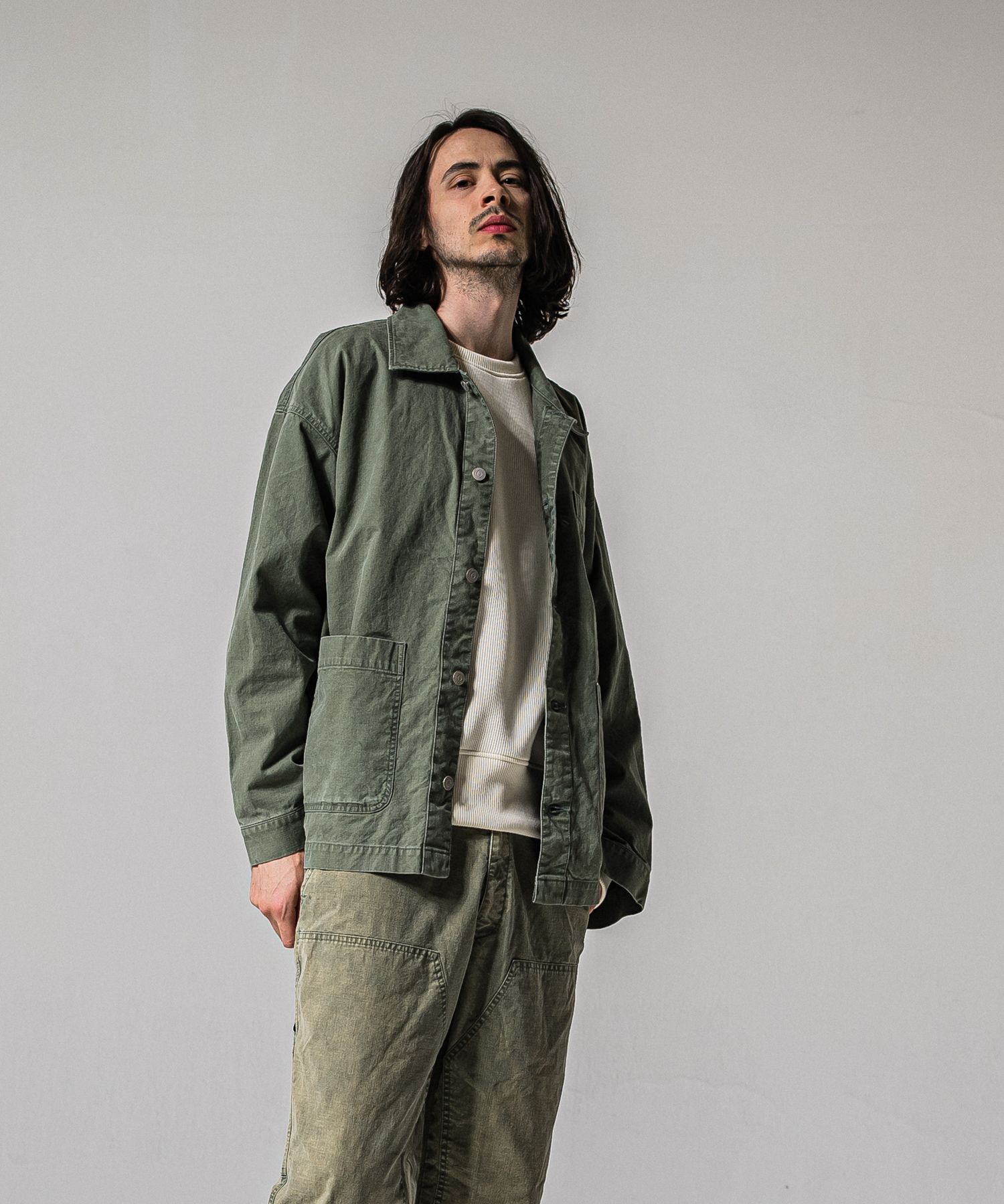 RC CAVER ALL / RC39-JK-004 / デニムカバーオール / ダックカーキ (3月中旬入荷予定)