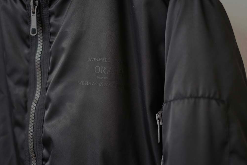 REVERSE FLIGHT JACKET / OR1-JK-001 / リバーシブルMA-1 / ブラック (11月上旬入荷予定)