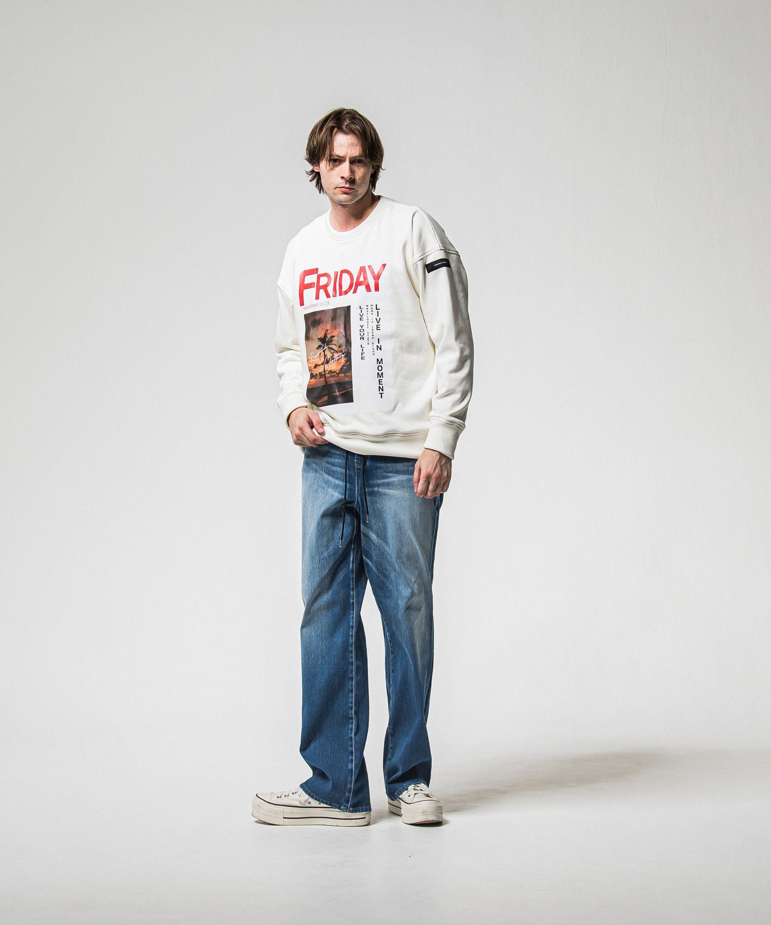 KING DENIM JERSEY / RC38-ST-005 / デニムジャージバギーワイドパンツ / インディゴユーズド (12月中旬入荷予定)