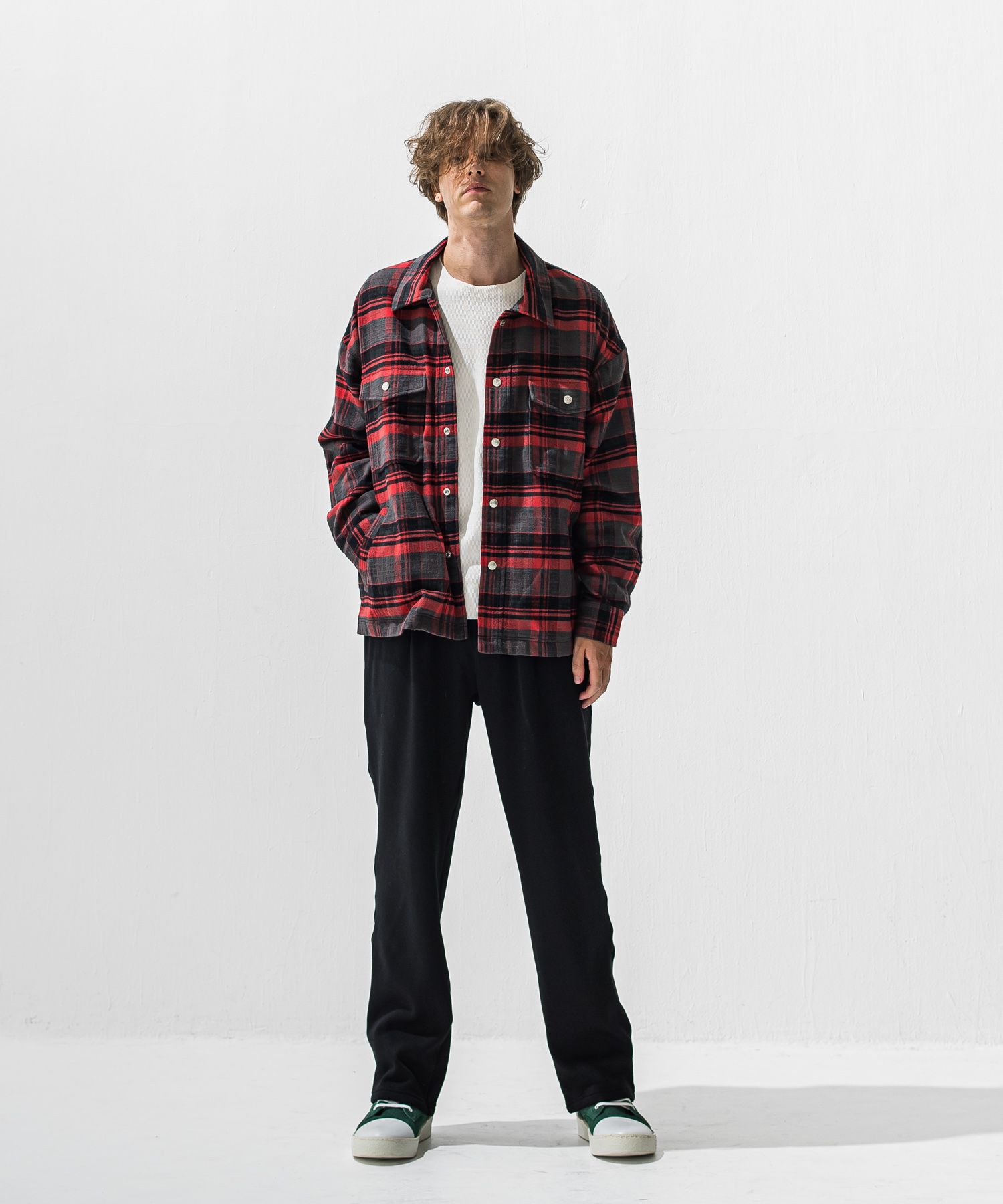 OLD SLABL CHECK JK / RC42-JK-005 / チェックCPOジャケット / レッド (12月下旬入荷予定)