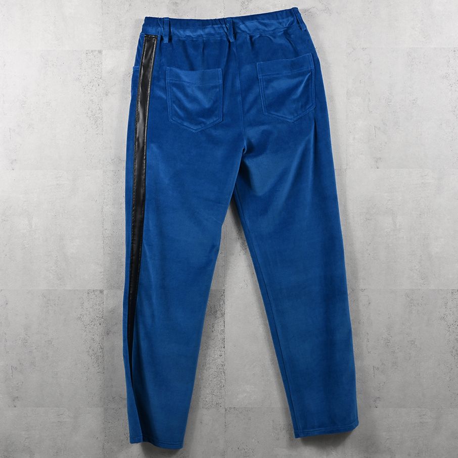 VELOUR SEMIWIDE TUCK PT / RC41-ST-044 / ベロアセミワイドタックパンツ / ブルー (9月中旬入荷予定)