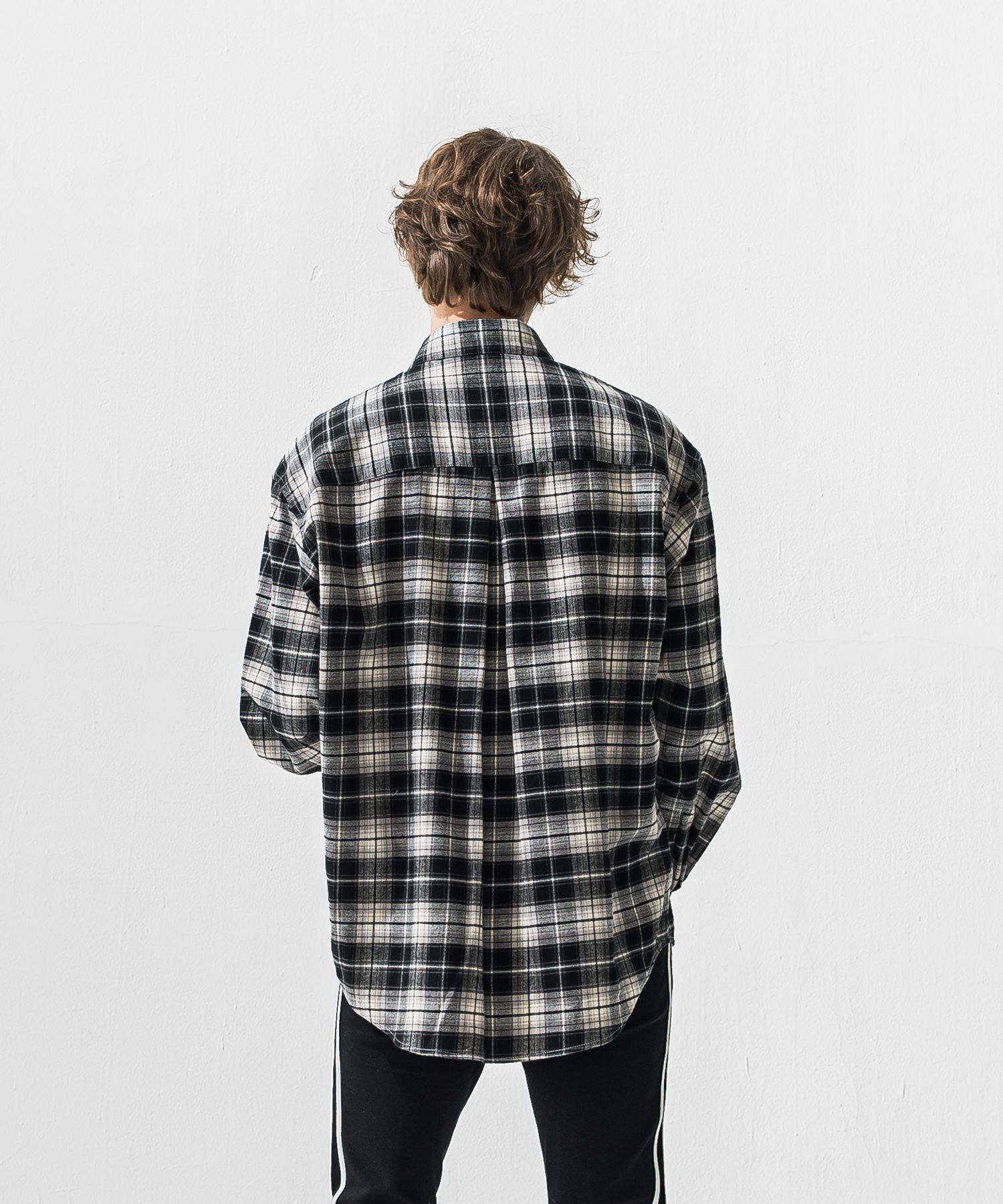 FLANNEL JACK SHIRTS / RC42-SH-001 / オーバーサイズフランネルチェックシャツ / ブラック (1月上旬入荷予定)