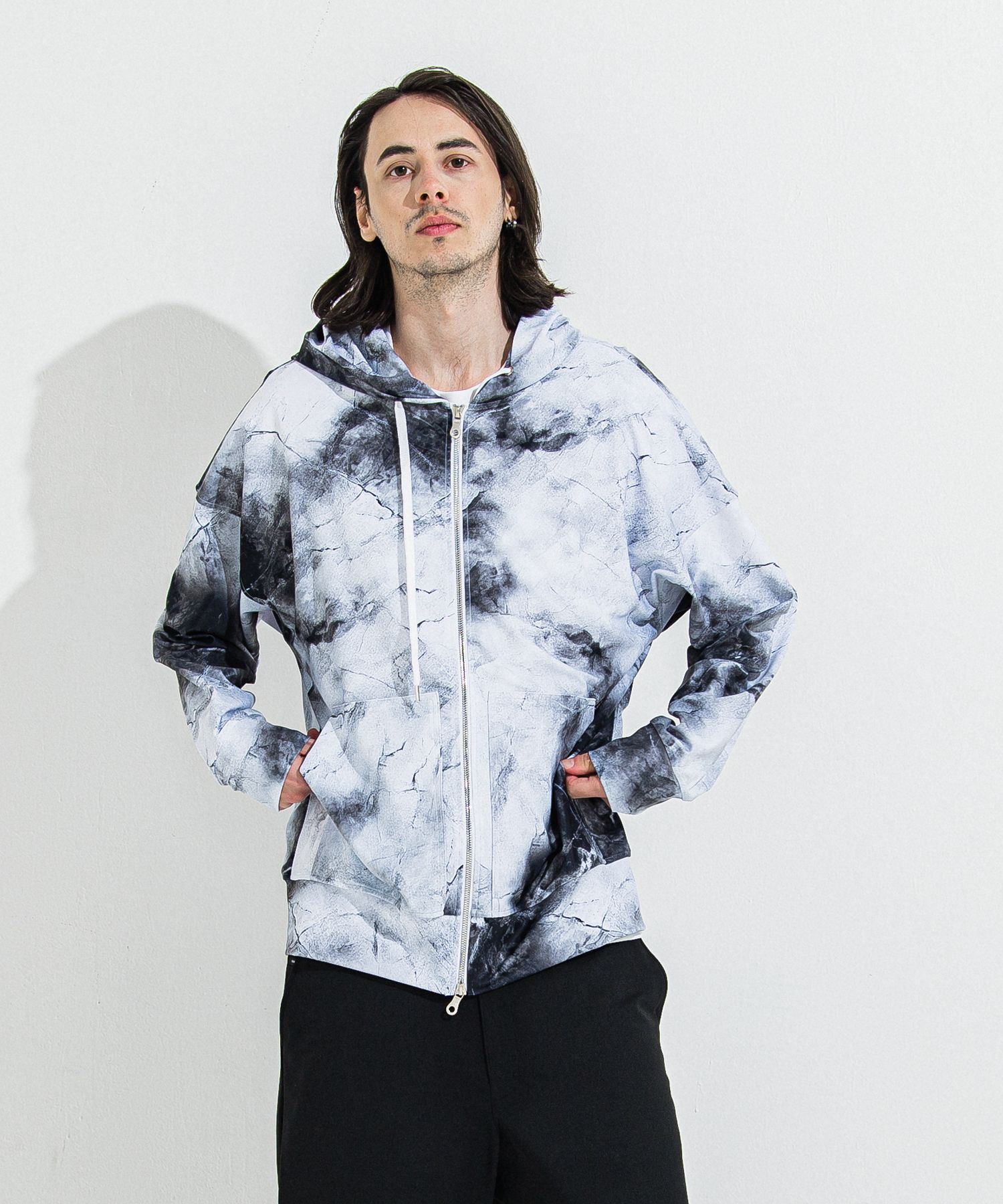 RUSH OVER ZIPUP HOODIE / RC36-C-001 / ラッシュガードパーカー / マーブルホワイト