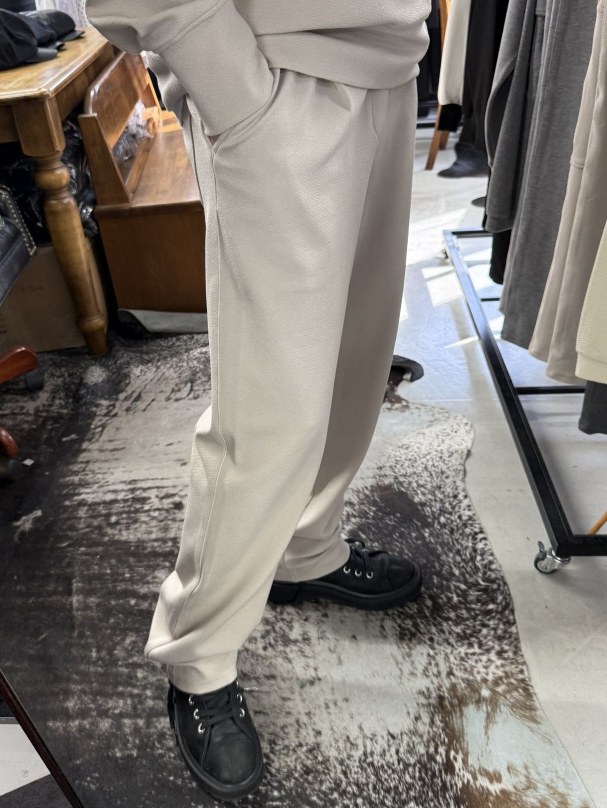 SEMI WIDE TUCK PANTS / RC41-ST-016WT / セミワイドタックパンツ / ブリスターベージュ (7月下旬入荷予定)