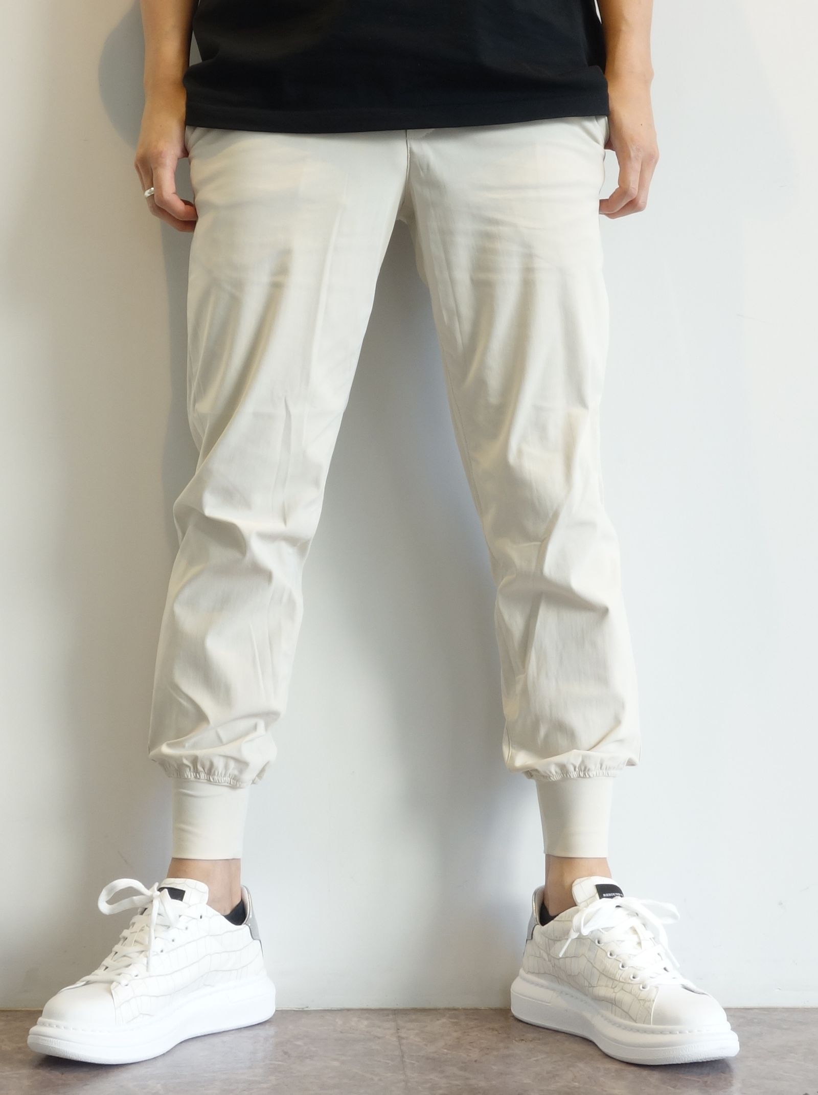 BILLIE NYLON PANTS / RC25-ST-028 / ナイロンリブパンツ / ベージュ
