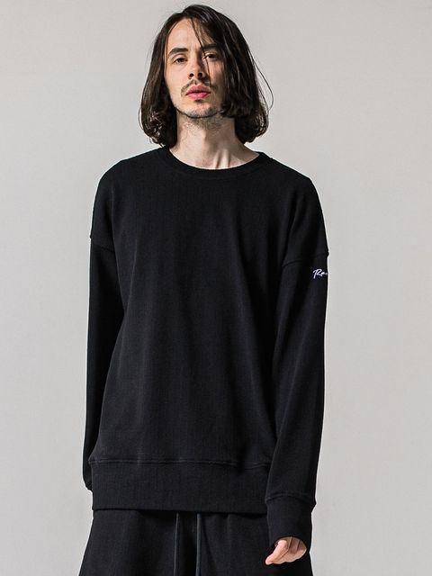 BLISTER TRAINER / RC39-C-004 / ブリスターニットトレーナー / ブラック (1月中旬入荷予定)