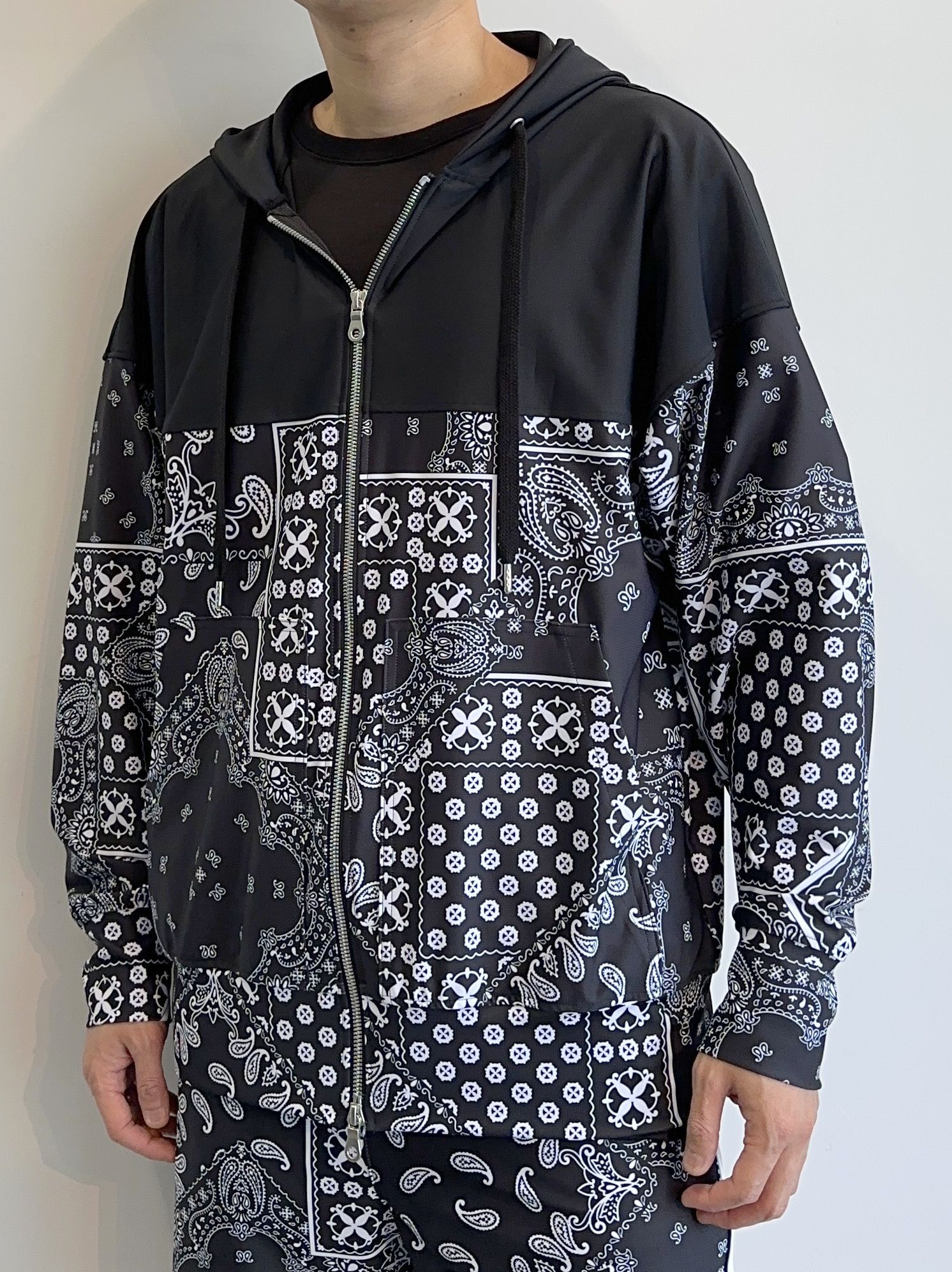 RESOUND CLOTHING - PAISELY RUSH OVER ZIPUP HOODIE / RC28-C-001 
