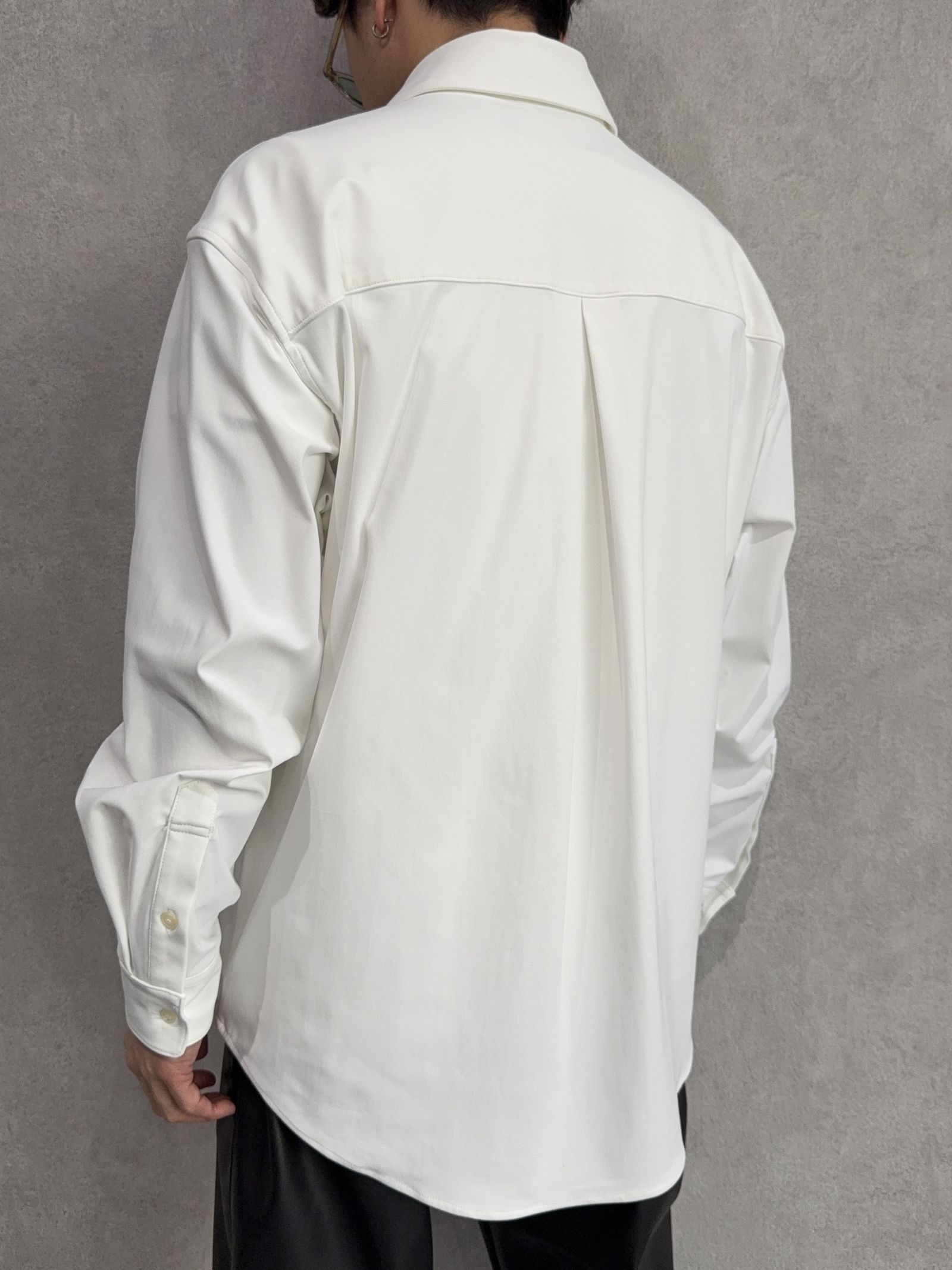 NYLON JACK SHIRTS / RC39-SH-001 / オーバーサイズナイロンシャツ / ホワイト