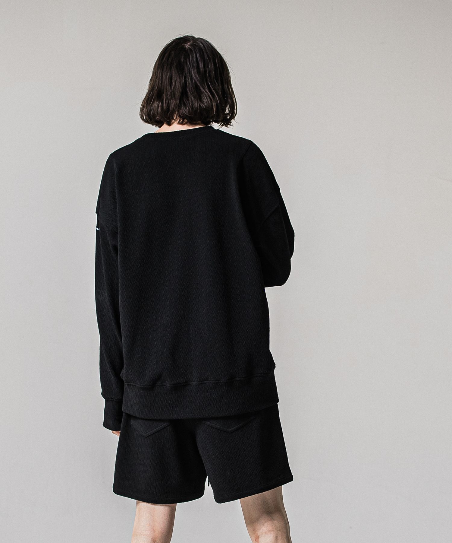 BLISTER TRAINER / RC39-C-004 / ブリスターニットトレーナー / ブラック (1月中旬入荷予定)