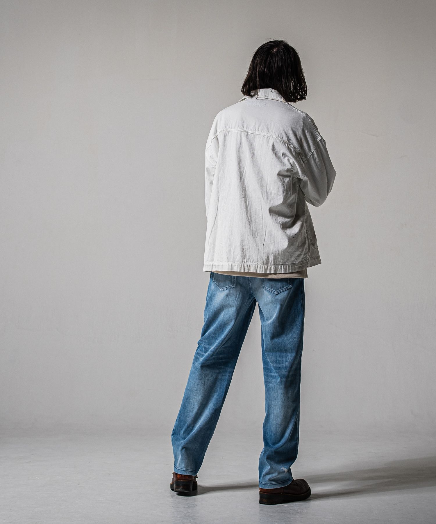DENIM JERSEY WIDE PT / RC39-ST-016WTD / ライトオンスデニムジャージ ワイドパンツ / ライトインディゴ (2月中旬入荷予定)