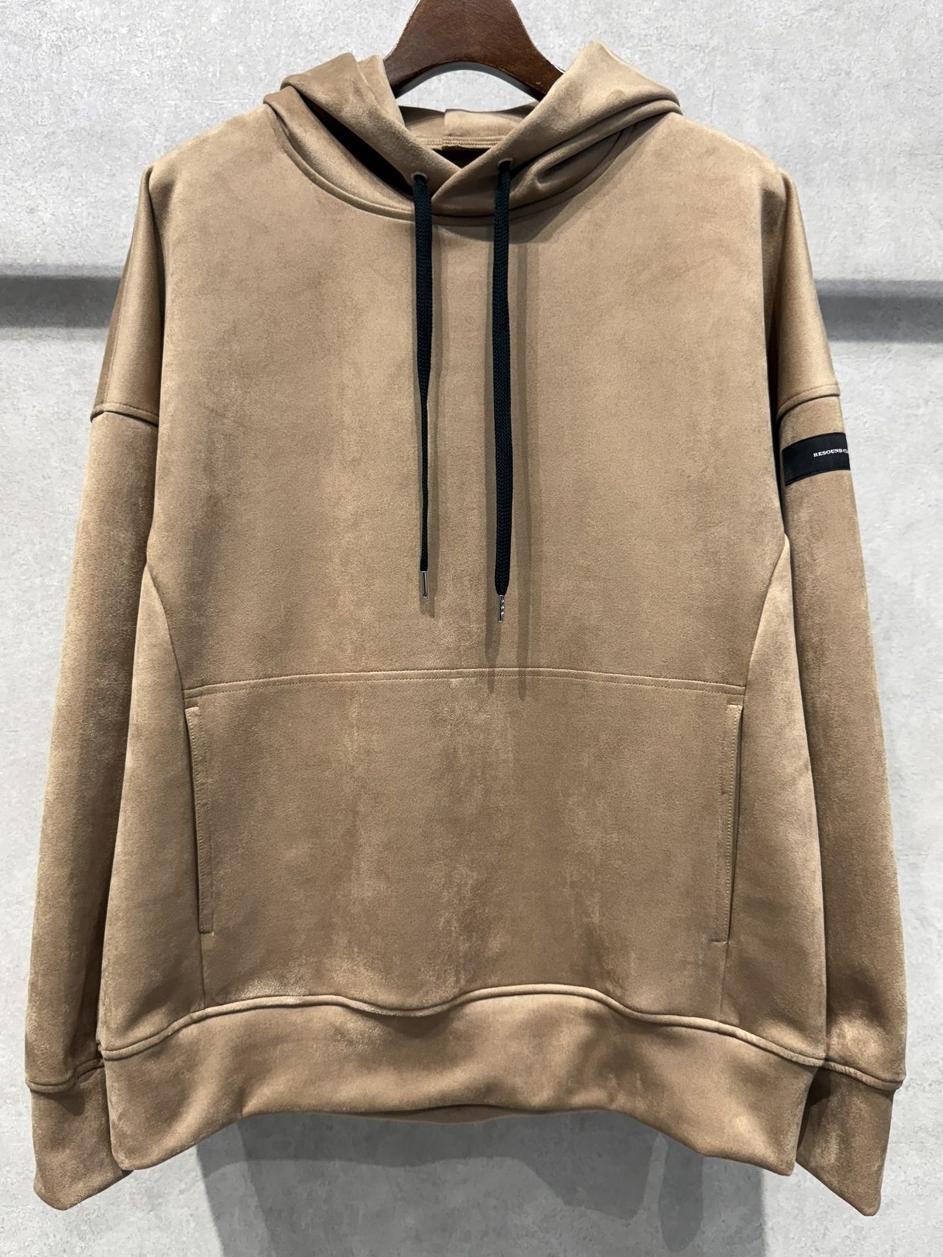 SUEDE LOOSE HOODIE / RC38-C-006 / スエードパーカー / ブラウン