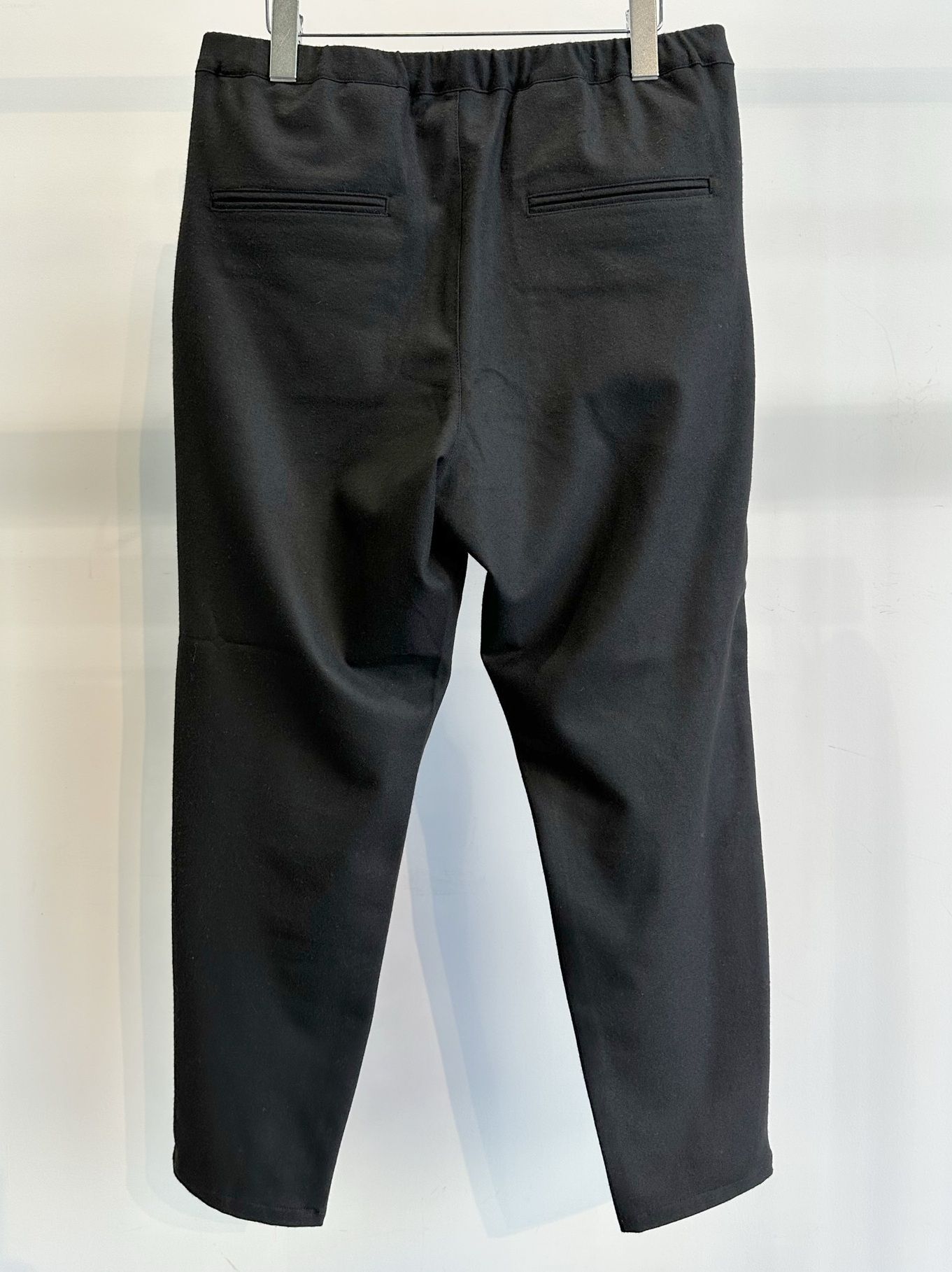 PAT WIDE EASY PANTS / RC30-ST-036 / ベルト付きテーパードワイドパンツ / ブラックウール