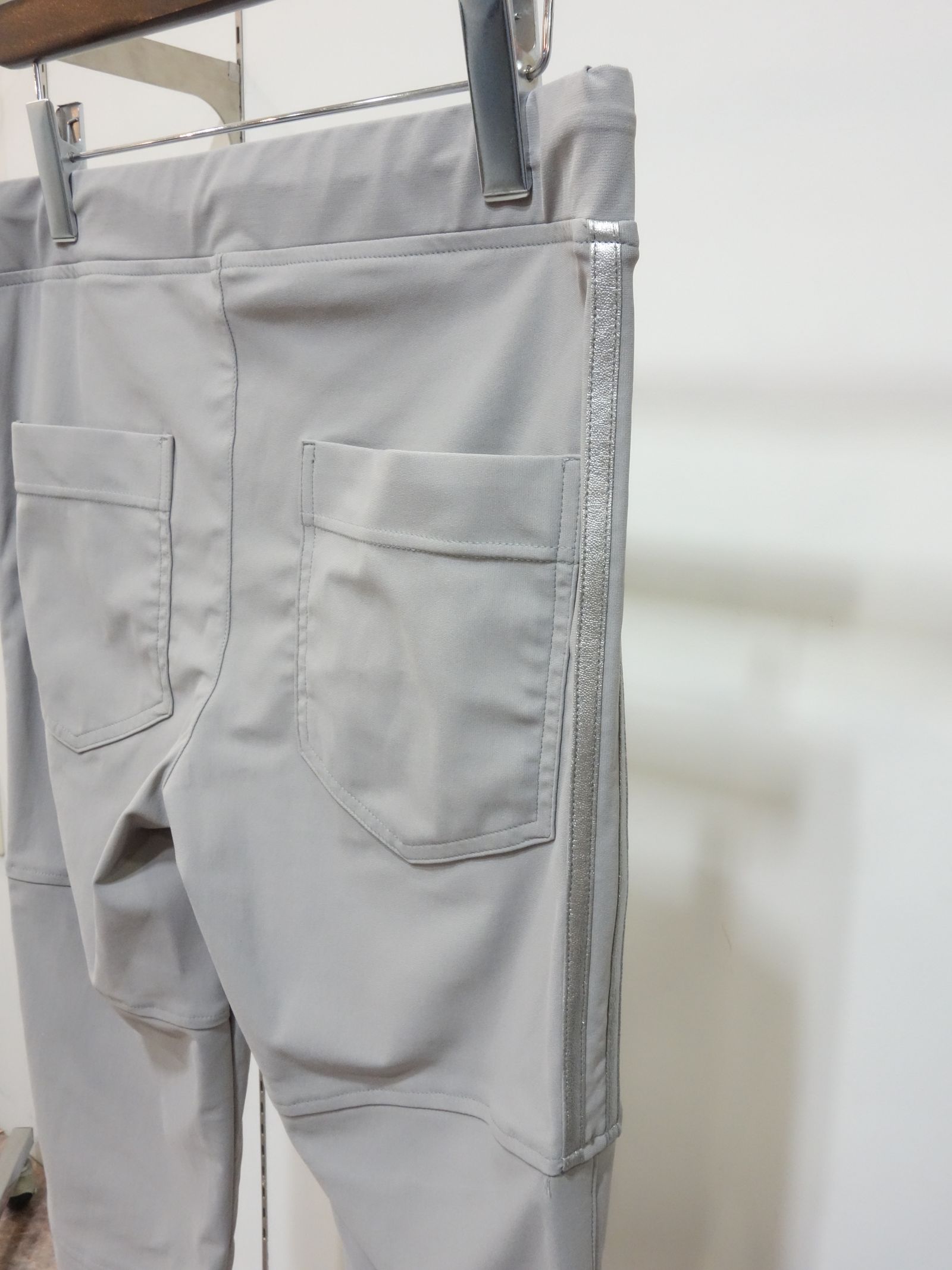 JOHNSON LINE NYLON PT / BASIC-ST-009 / ジョンソンナイロンラインパンツ / グレー×シルバー (3月上旬入荷予定)