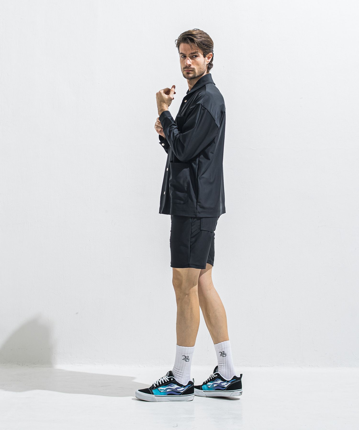 RUSH CAVER ALL / RC40-JK-002 / ラッシュガードカバーオール / ブラック (5月中旬入荷予定)