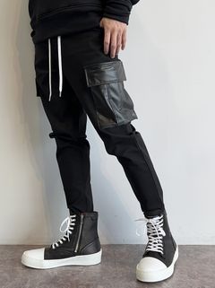 【LUKE別注】 ROLAND CARGO / RC30-ST-029LUKE / レザーポケットイージーカーゴパンツ / ブラック