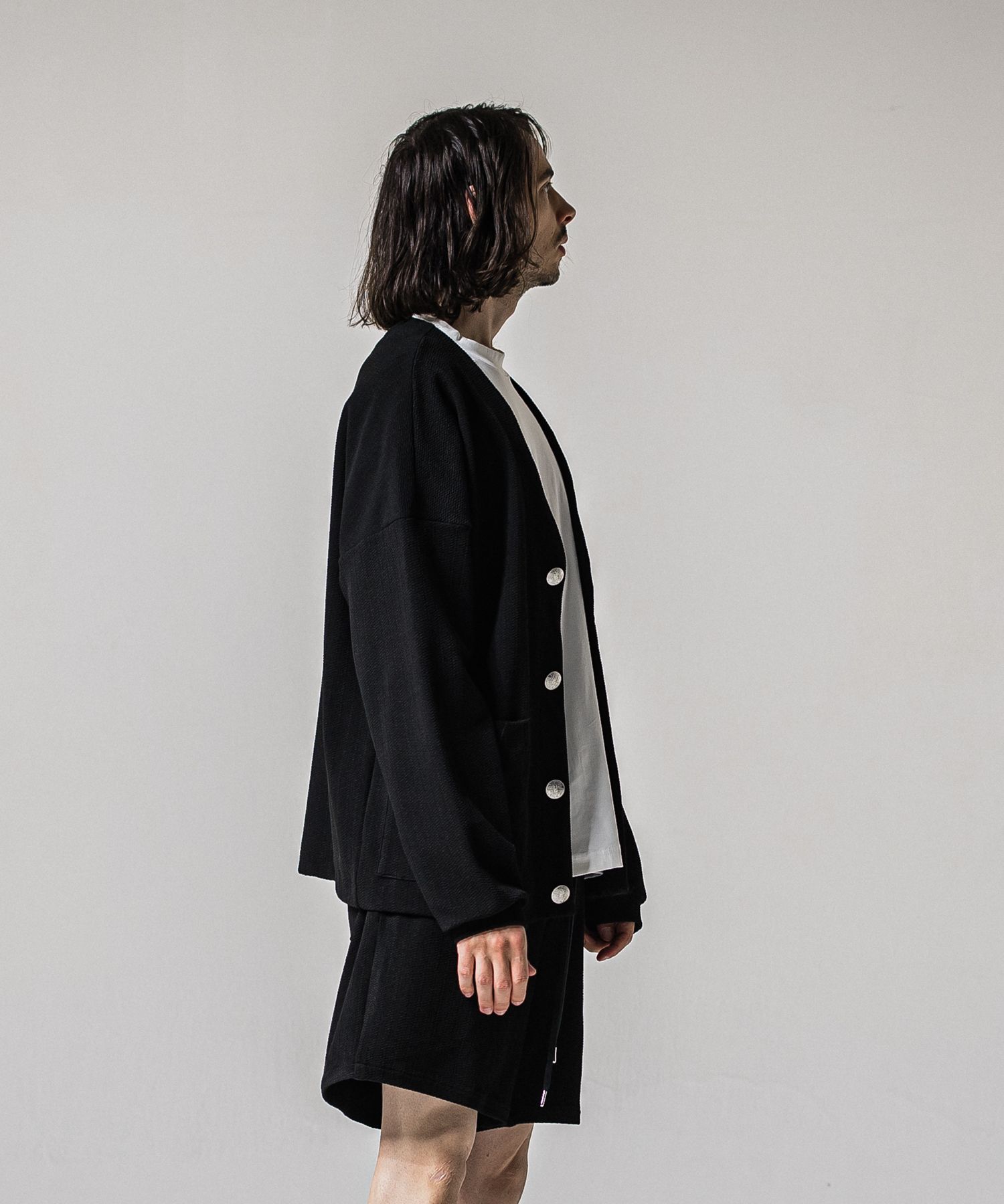 BLISTER KNIT C/D / RC41-C-004 / ブリスターニットカーディガン / ブラック (8月下旬入荷予定)