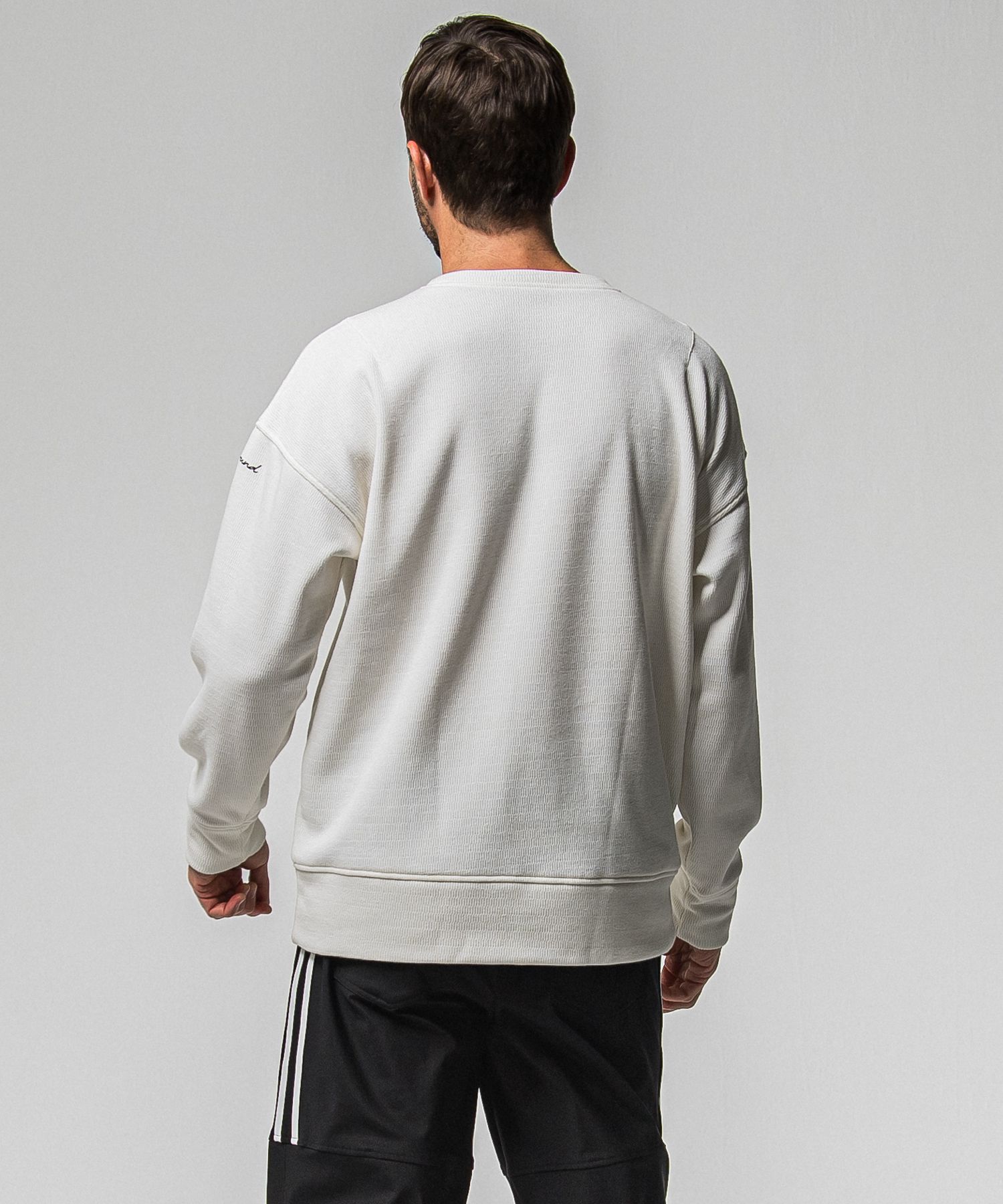 VELOURS FLEECE THERMAL LOOSE TRAINER / RC38-C-002 / 裏起毛サーマルトレーナー / ホワイト (10月中旬入荷予定)