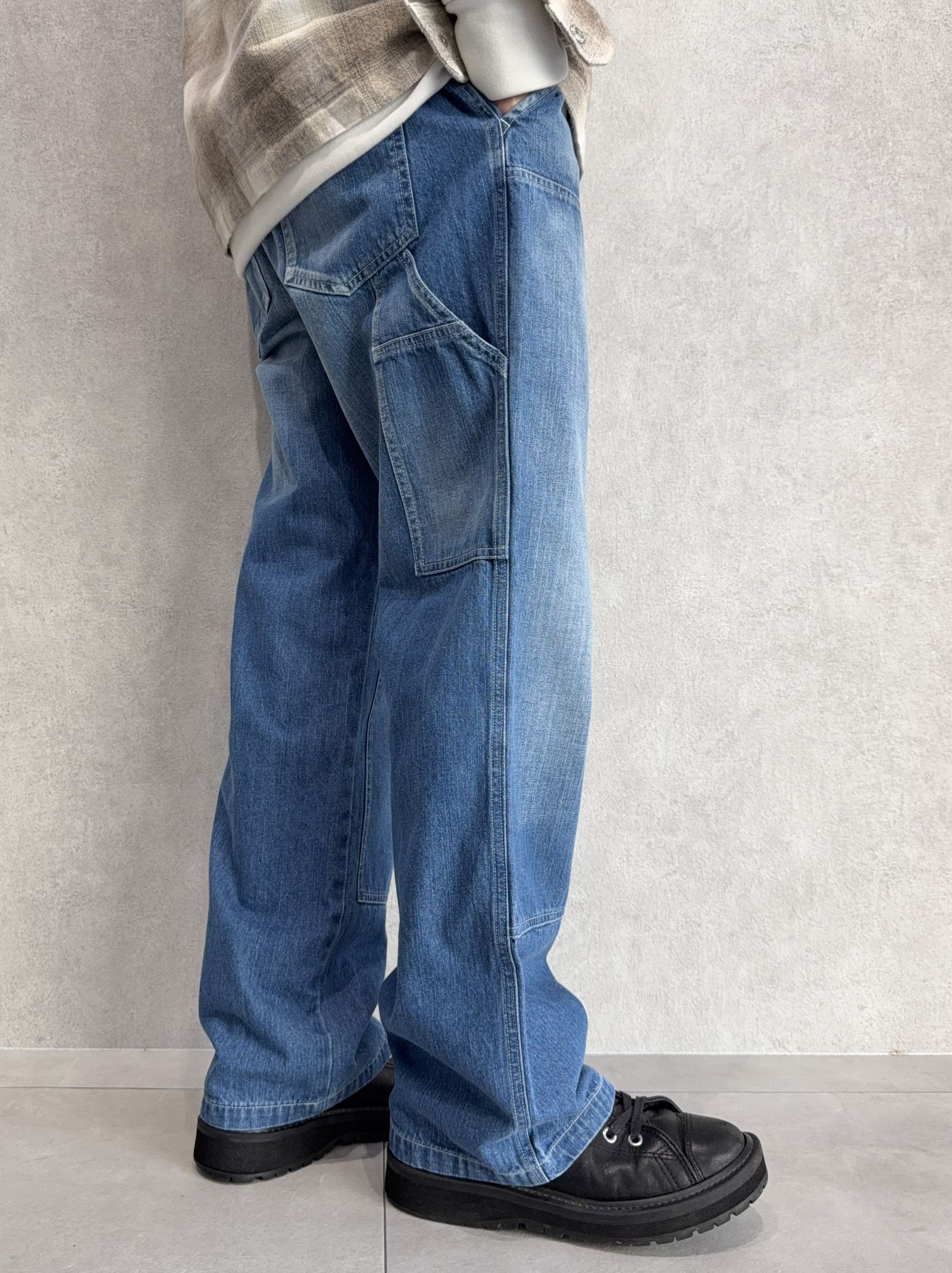 DOUBLE KNEE PT / RC39-ST-041 / ダブルニーワイドデニムパンツ / ライトインディゴ