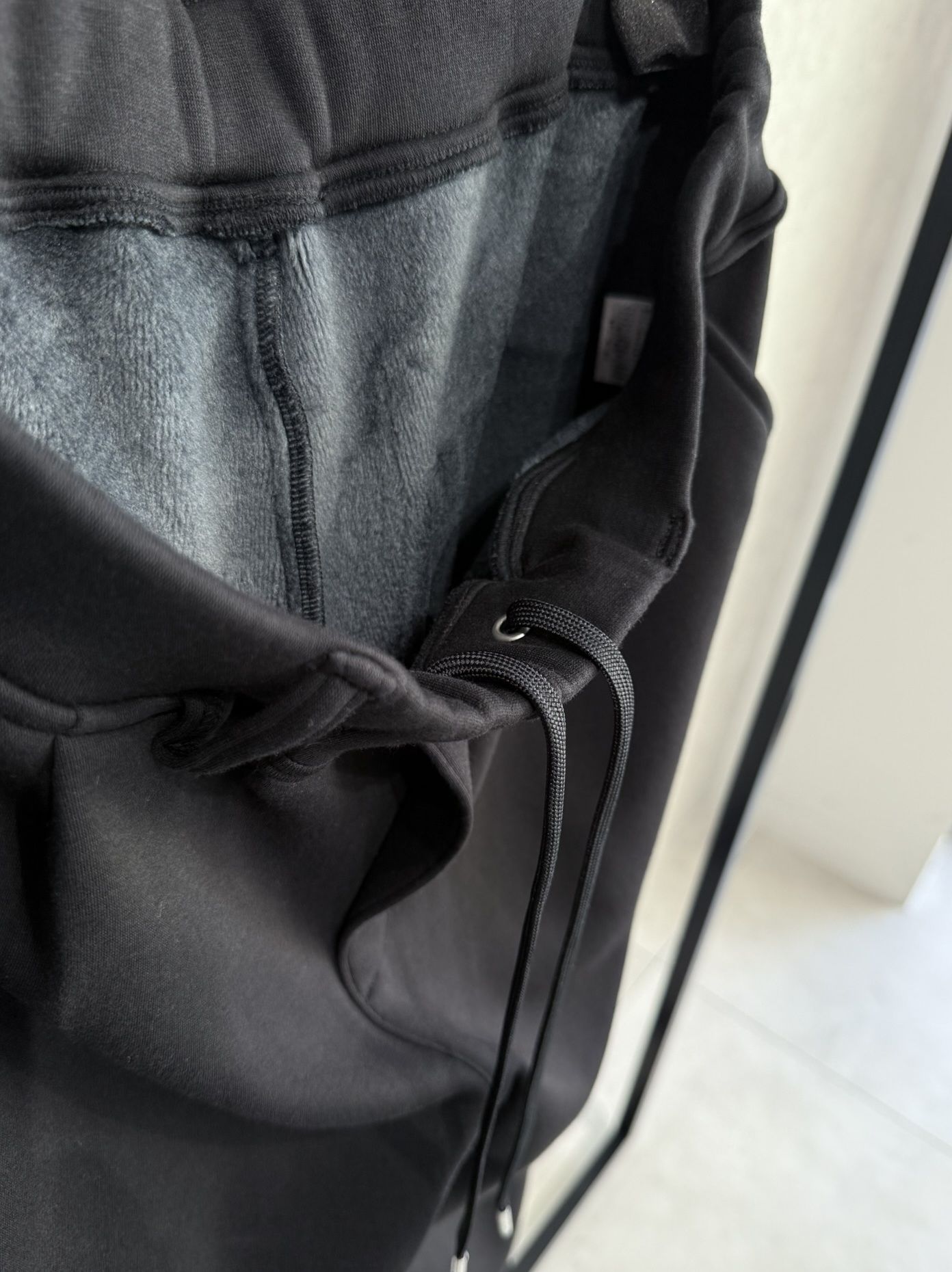 VELOURS FLEECE WIDE TUCK PANTS / RC38-ST-016HWT / 裏起毛スウェットワイドタックパンツ / ブラック