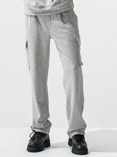 VELOURS FLEECE HEAD CARGO / RC42-ST-043 / 裏起毛セミワイドカーゴタックパンツ / グレー (11月中旬入荷予定)