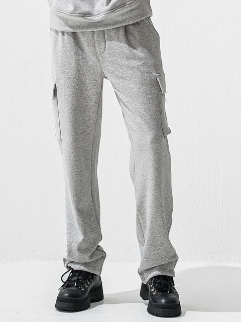 VELOURS FLEECE HEAD CARGO / RC42-ST-043 / 裏起毛セミワイドカーゴタックパンツ / グレー (11月中旬入荷予定)