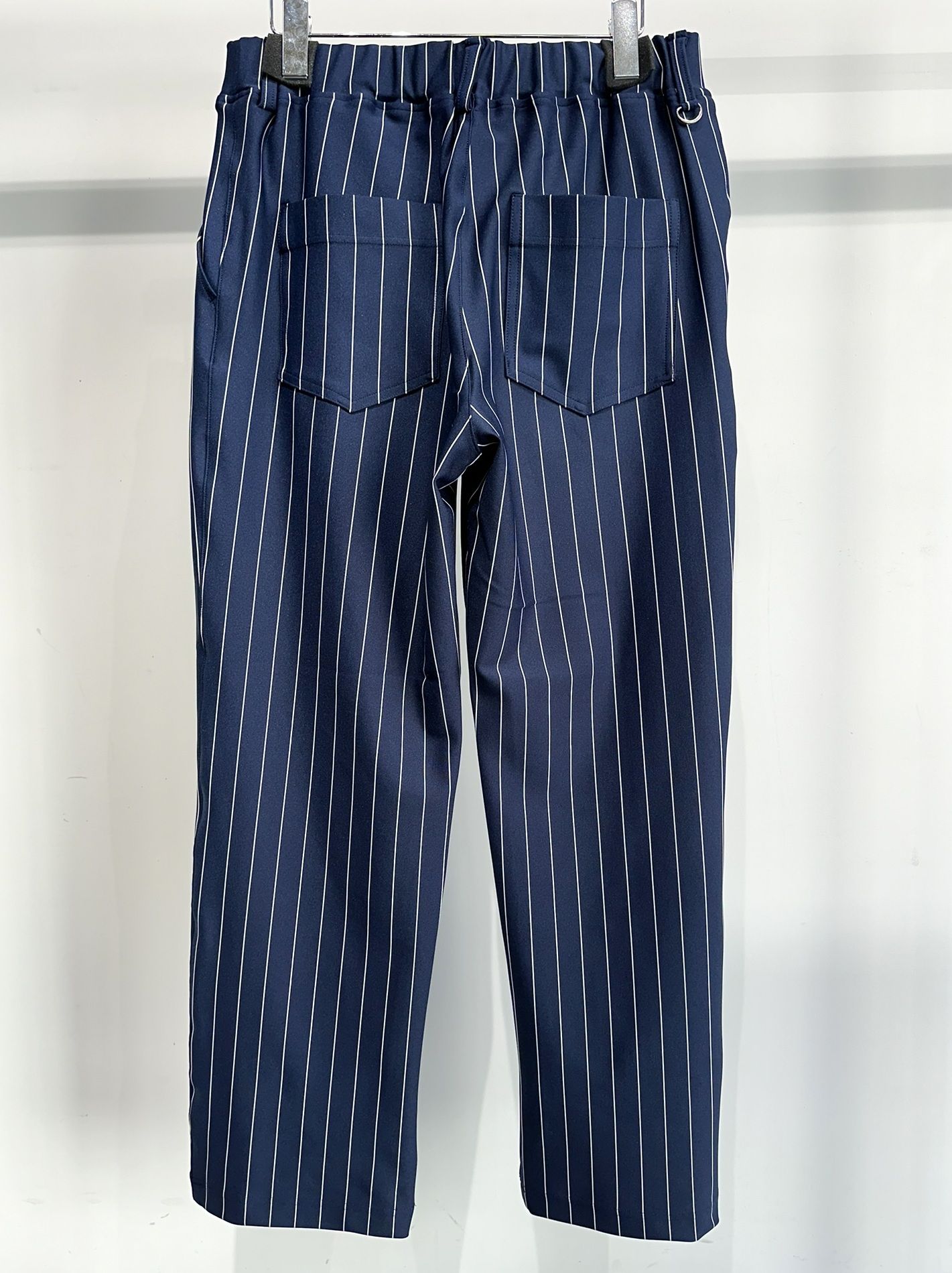 CHRIS EASY WIDE TUCK PANTS / RC35-ST-016WT / ワイドタックパンツ / ネイビーストライプ