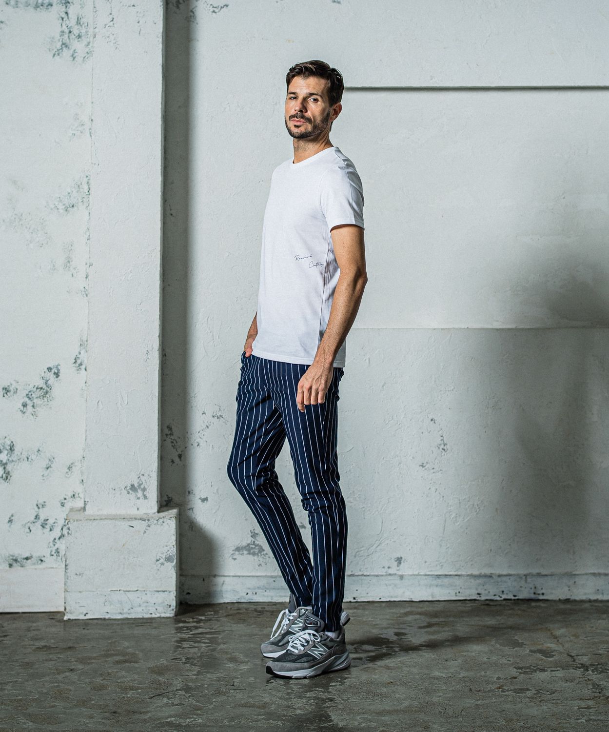 CHRIS EASY PANTS / RC35-ST-016 / イージーパンツ / ネイビーストライプ