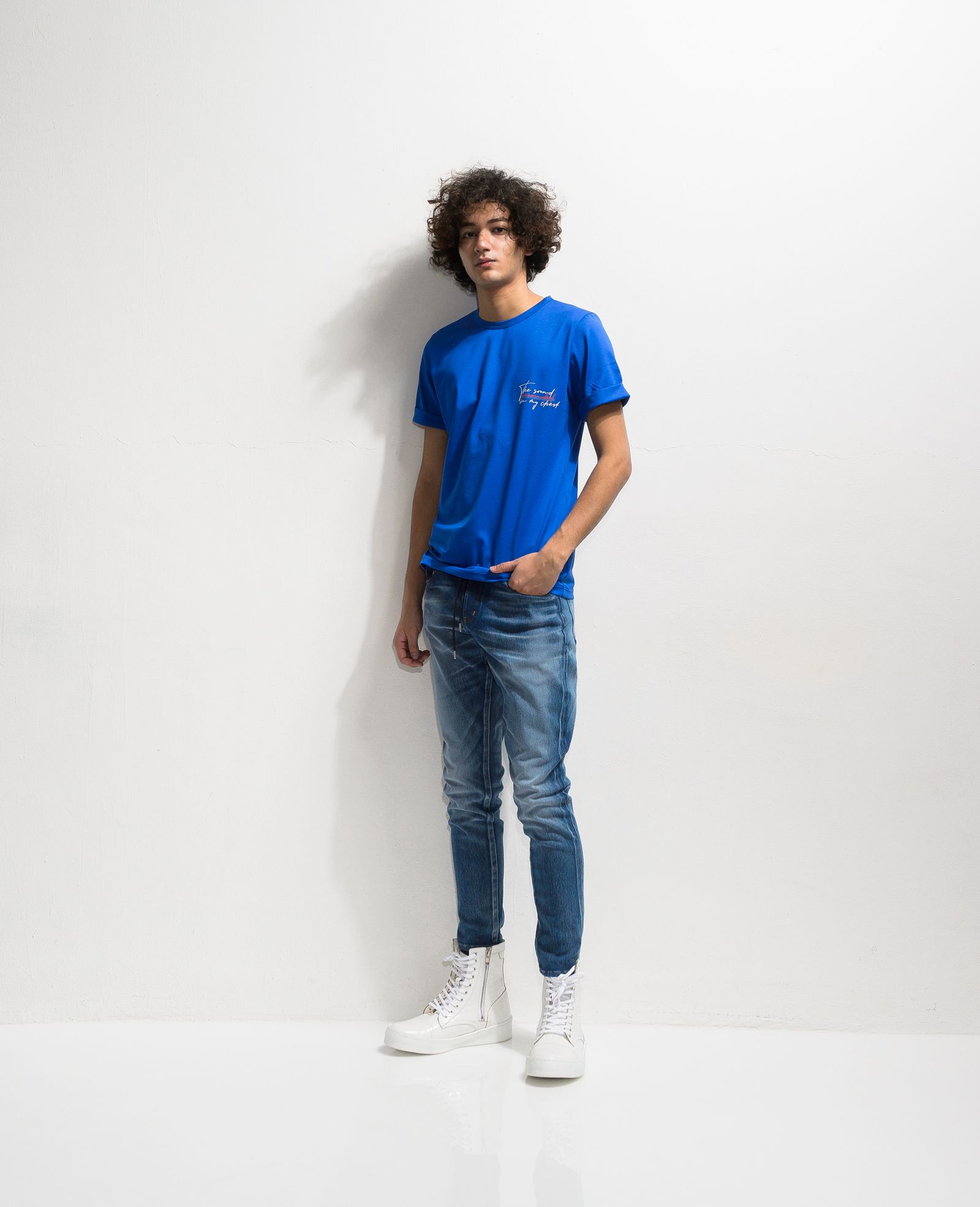 MESSAGE CHEST ROLL UP JERSEY TEE / RC20-T-003 / バックプリントTシャツ ※