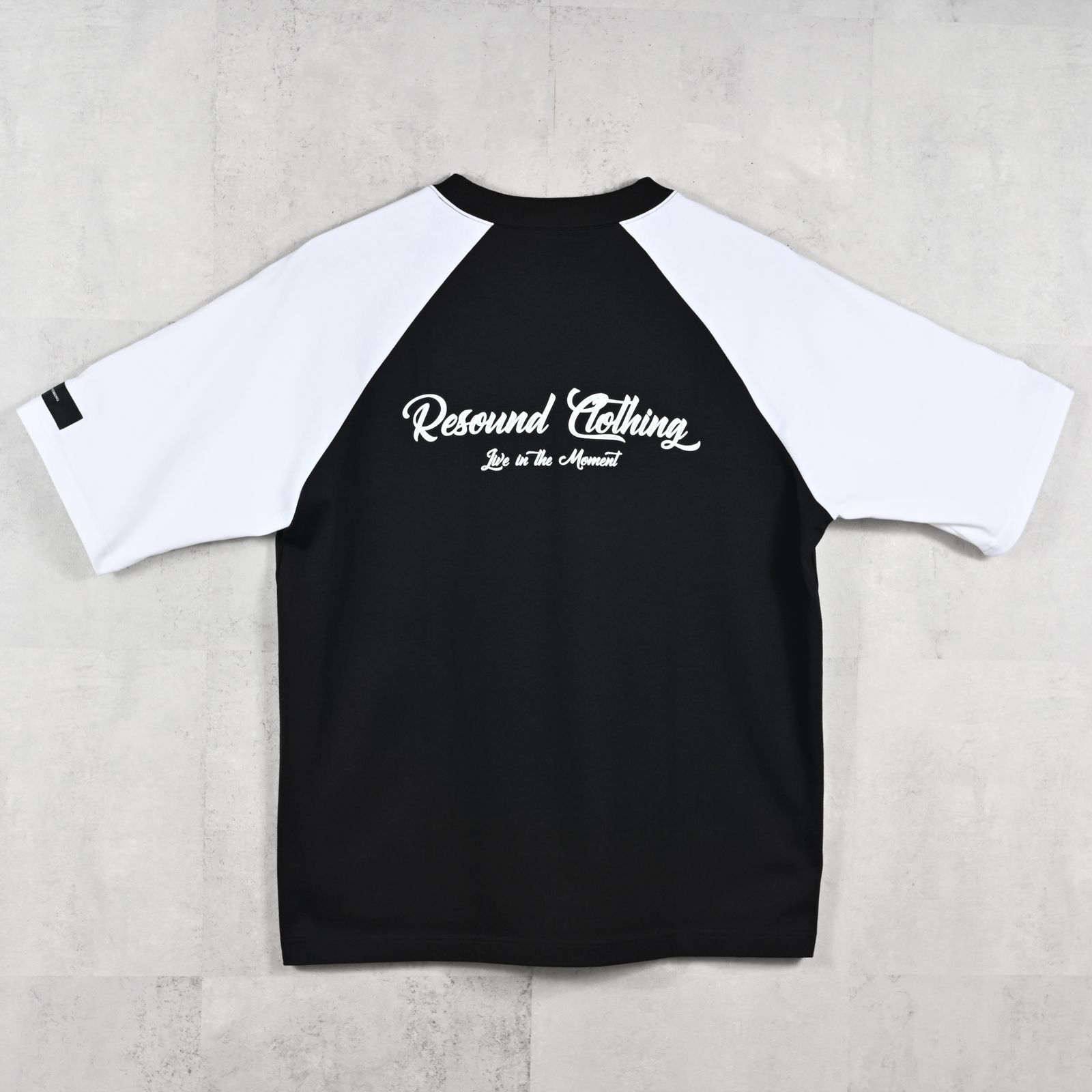 BACK RC RAGLAN OVER TEE / RC39-T-001 / バックロゴラグランビッグTシャツ / ブラック×ホワイト (4月上旬入荷予定)