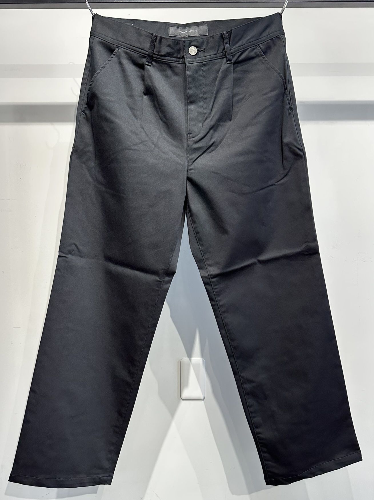 WIDE TUCK PT / RC11-ST-003 / シャンブレーワイドタックパンツ / ブラック※
