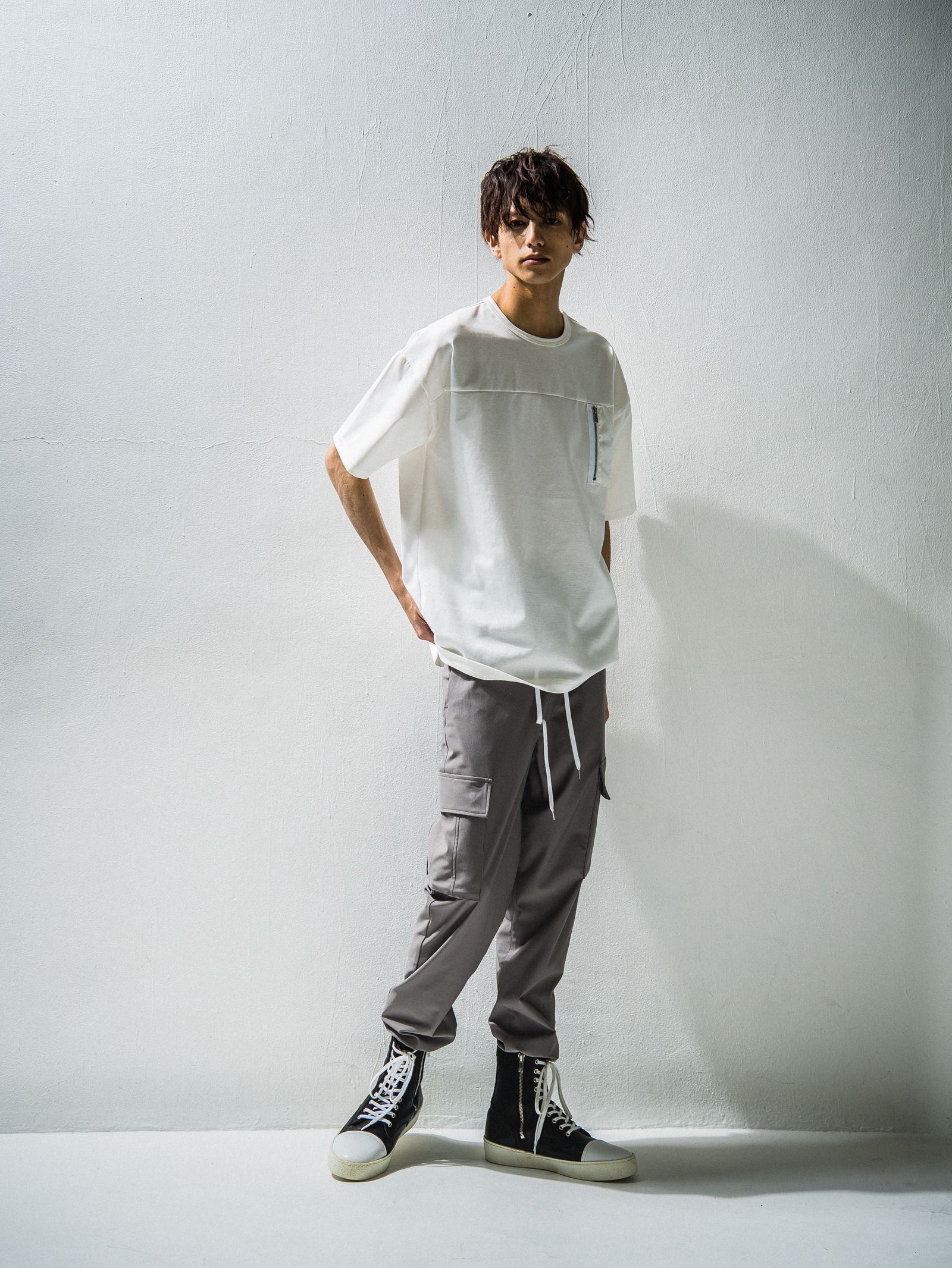 NYLON POCKET LOOSE TEE / RC24-T-006 / ビッグTシャツ※