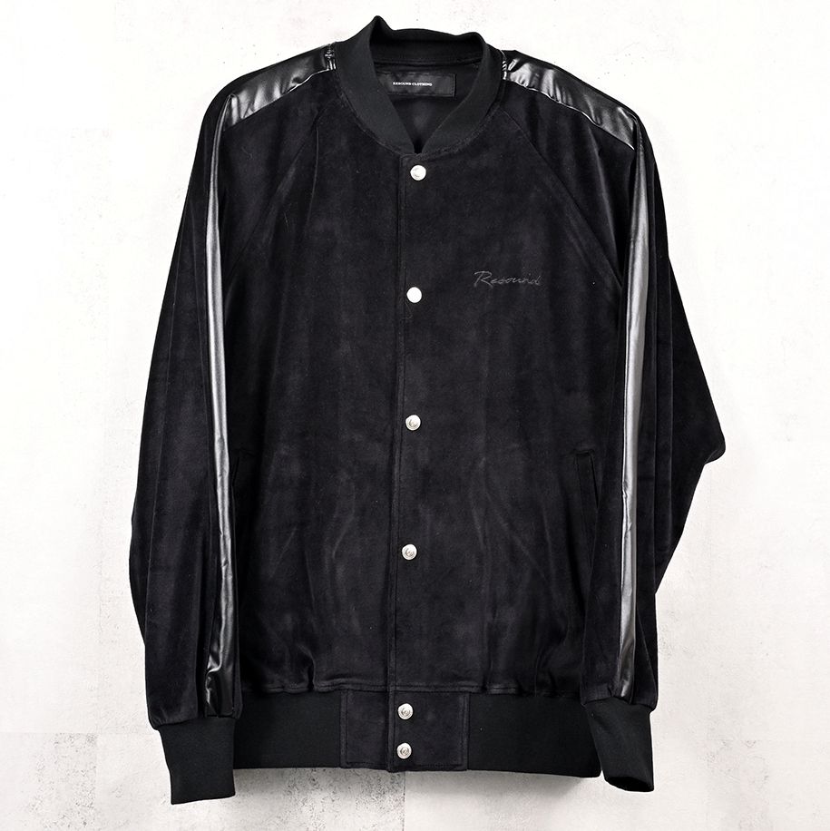 VELOURS VARSITY / RC41-C-005 / ベロアトラックスタジャン / ブラック (9月中旬入荷予定)