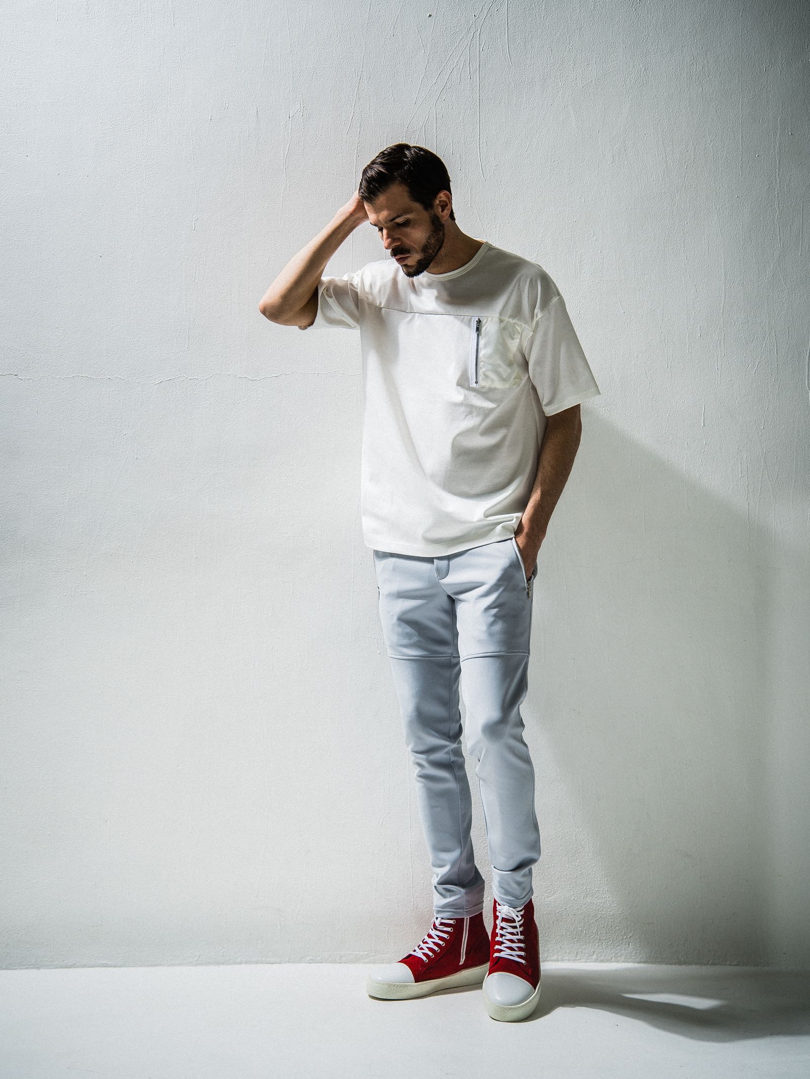 NYLON POCKET LOOSE TEE / RC24-T-006 / ビッグTシャツ※