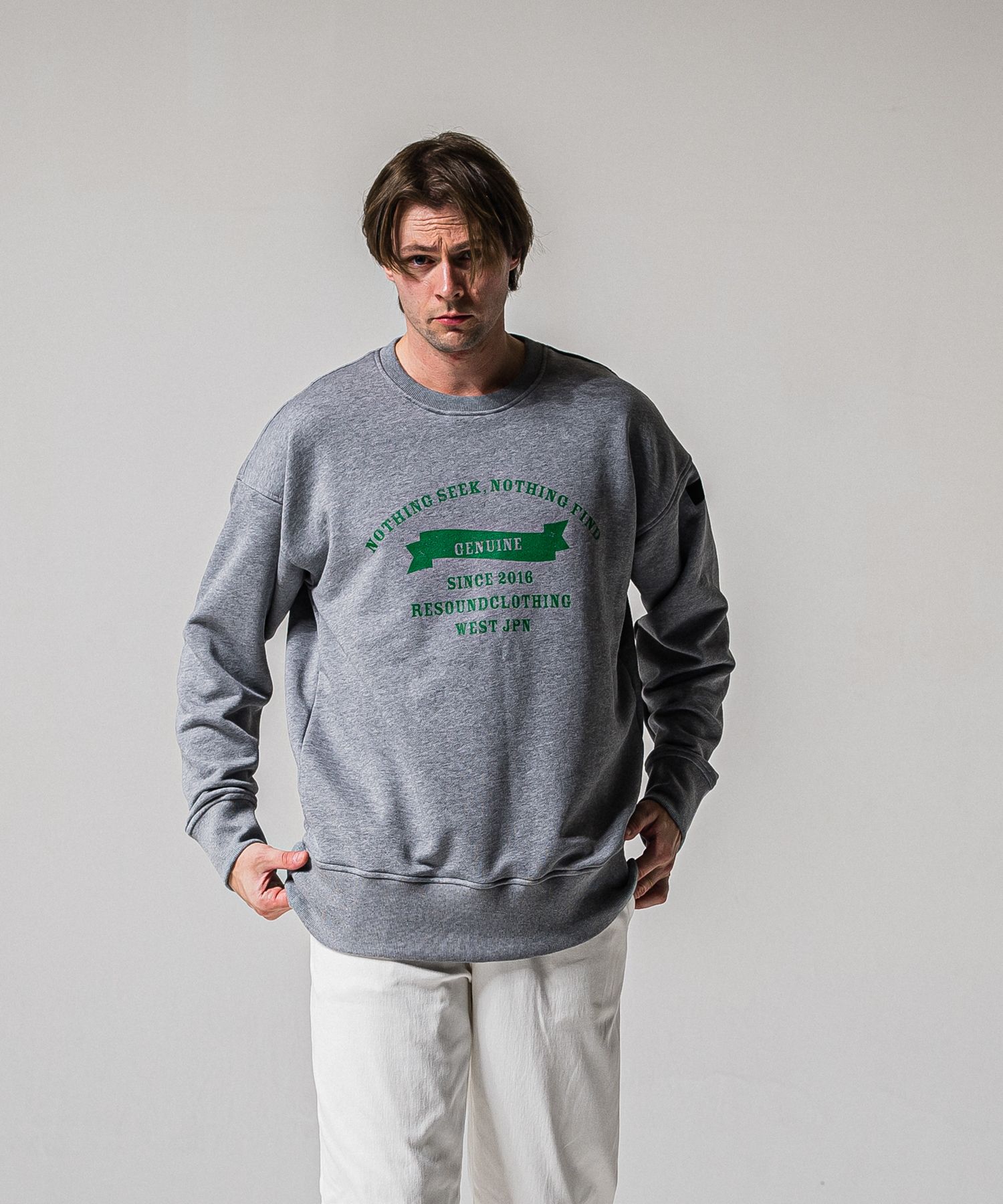 HF URAKE COLLEGE DROP TRAINER / RC39-C-002 / 高機能スウェットトレーナー / グレー (1月中旬入荷予定)