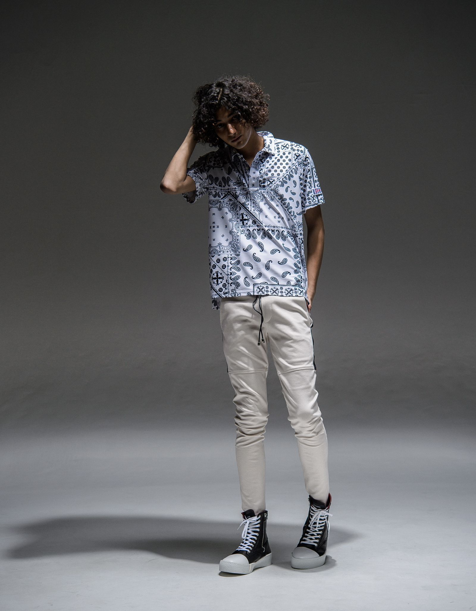 BANDANA RUSH POLO / RC21-T-005 / バンダナラッシュガードポロシャツ